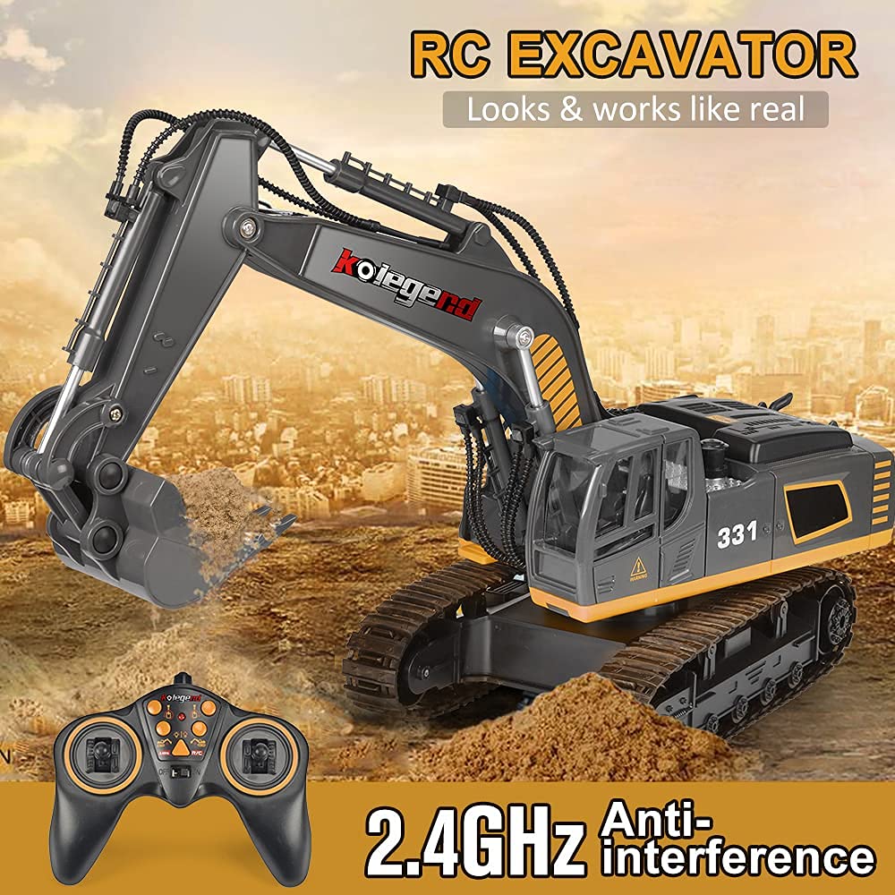 kolegend 9 Channel Full Functional Electric RC Remote Control Excavator