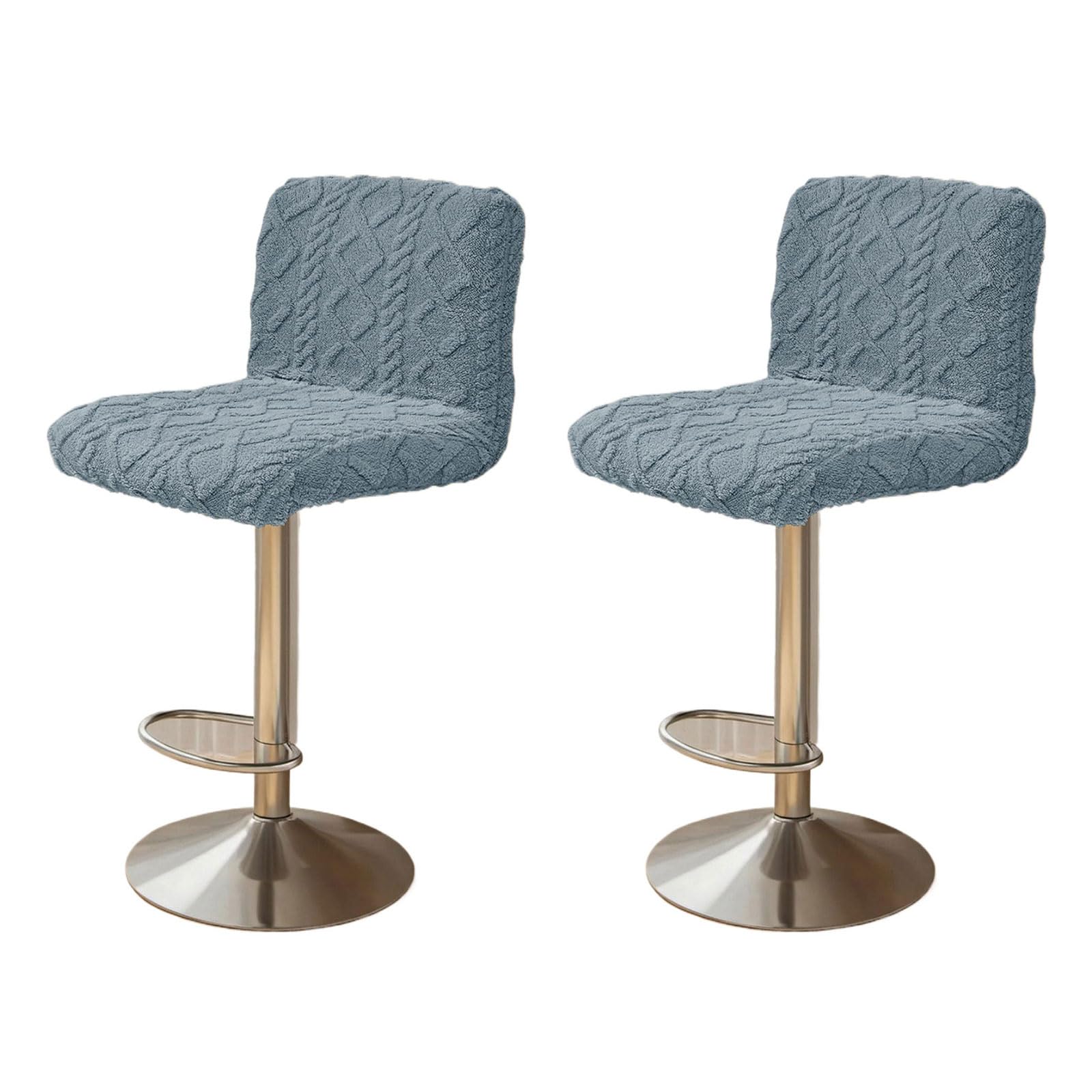 YWLUUOO 2Pieces Geometric Plushes Chair Covers Removable Washable Soft Protectors Stretch Slipcover Geometric Jacquards Covers