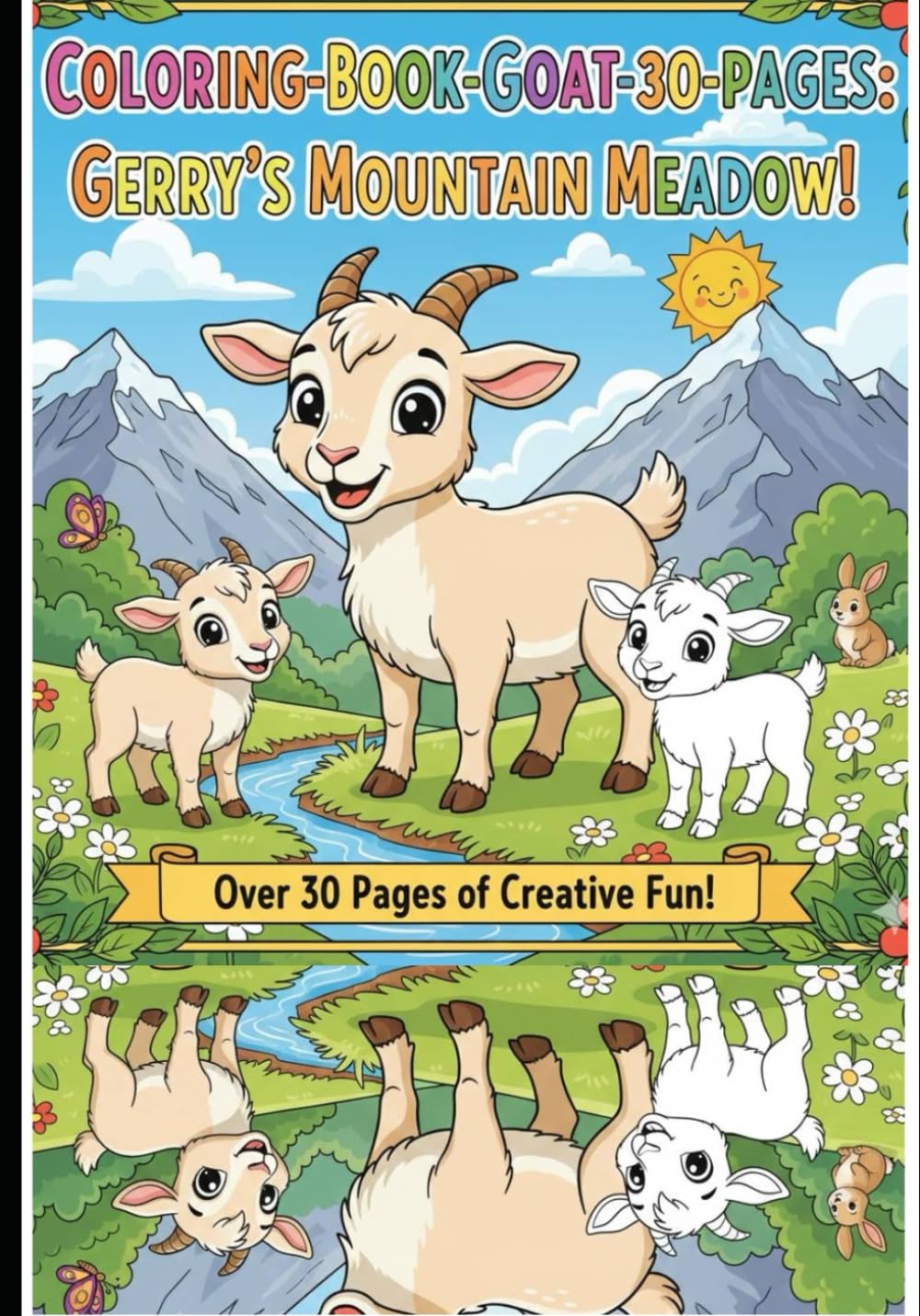 Kids goat coloring books: Children colouring book