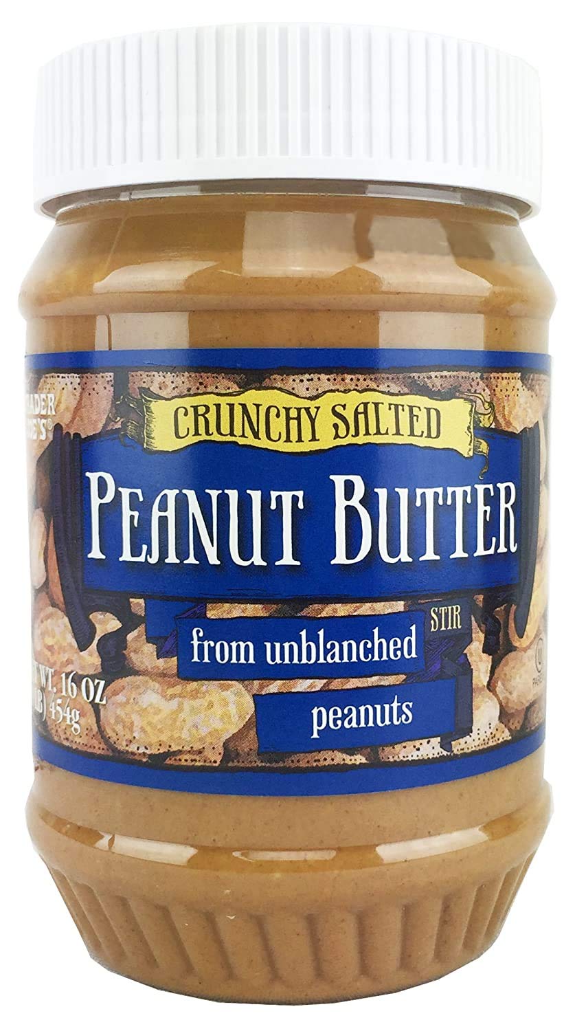 Trader Joe's Crunchy Salted Peanut Butter From Unblanched Peanuts, 2 Pack