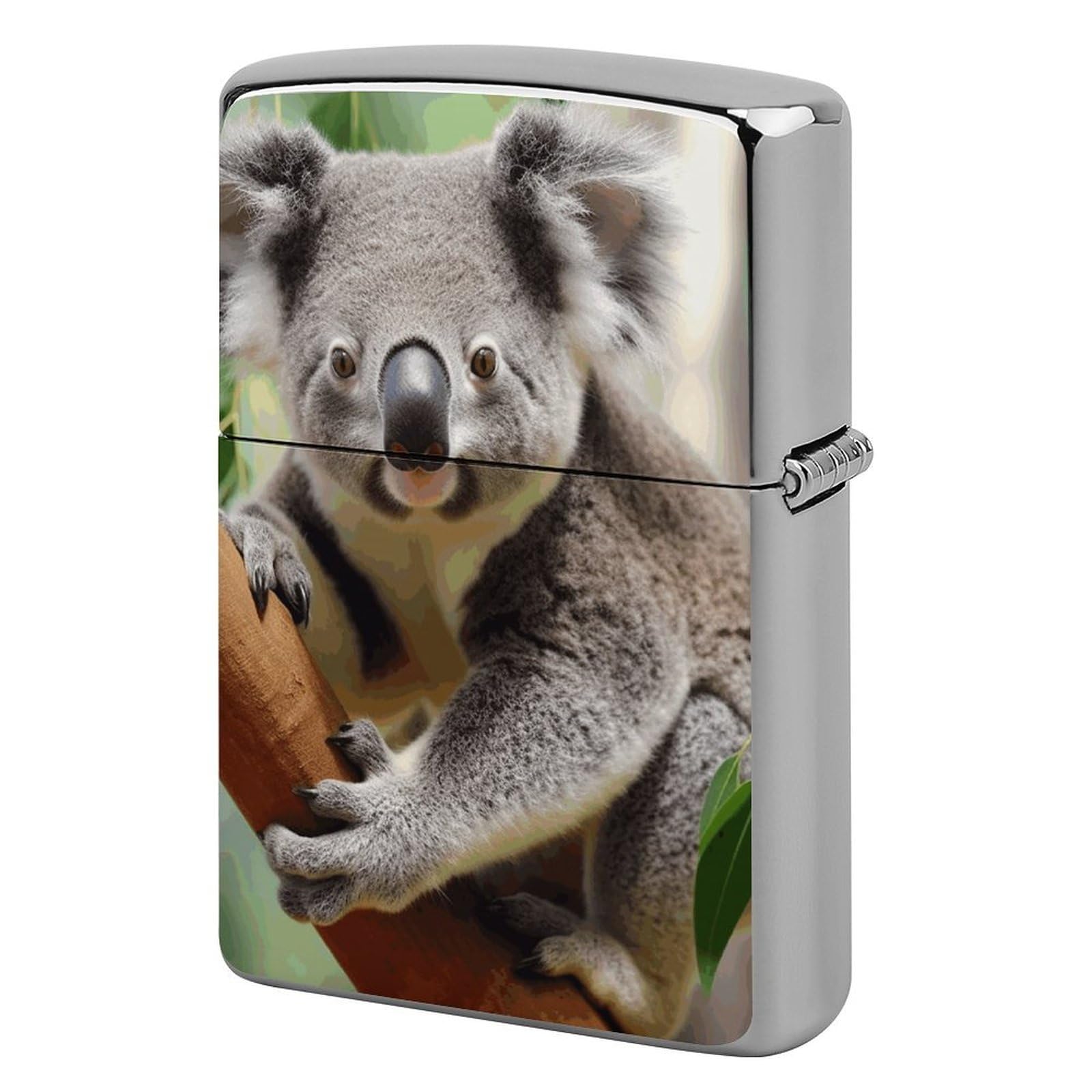 Cute Koala Lighter Cover for Men, Personalized Lighter Case for Birthday Gift, Flip-Top Lighters Protective Cover, Portable Lighters Shell for Outdoor, Travel