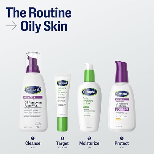 Miniatura 8 de Cetaphil Pro Oil Removing Foam Wash, Foam Facial Cleanser, Fórmula sin fragancia adecuada para pieles sensibles, 8 onzas líquidas (paquete de 3)