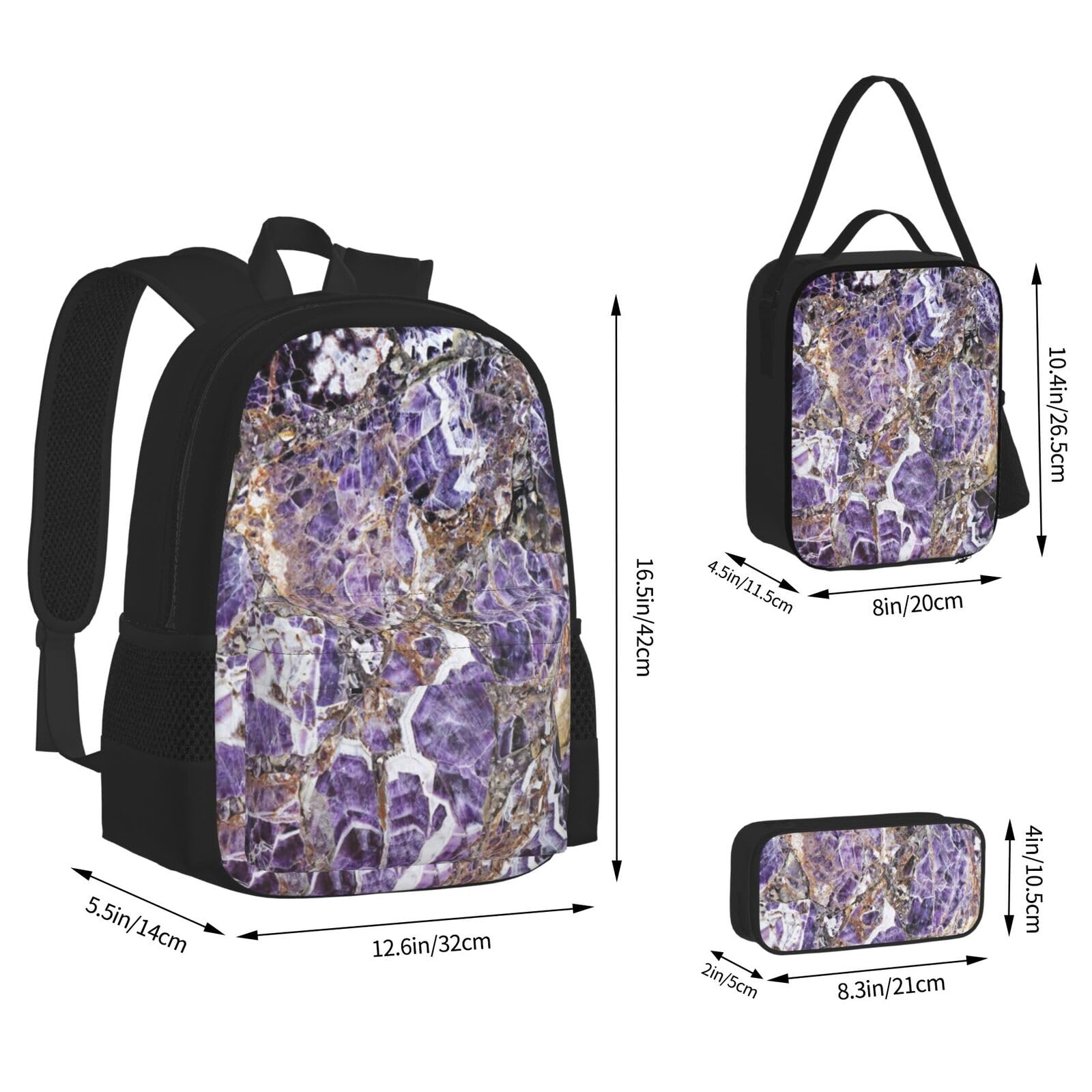 Schulbücher-Set mit Hundepfotenmuster, mit Lunch-Tasche, Federmäppchen, Reise-Laptop-Rucksack, Schultasche, 3-teiliges Set