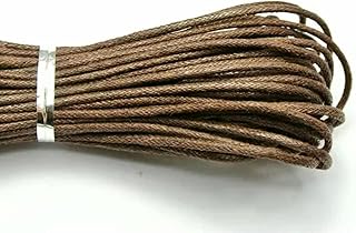 Hilo de algodón Encerado para Hacer Joyas, 50 Metros, 1,5 mm, Color marrón