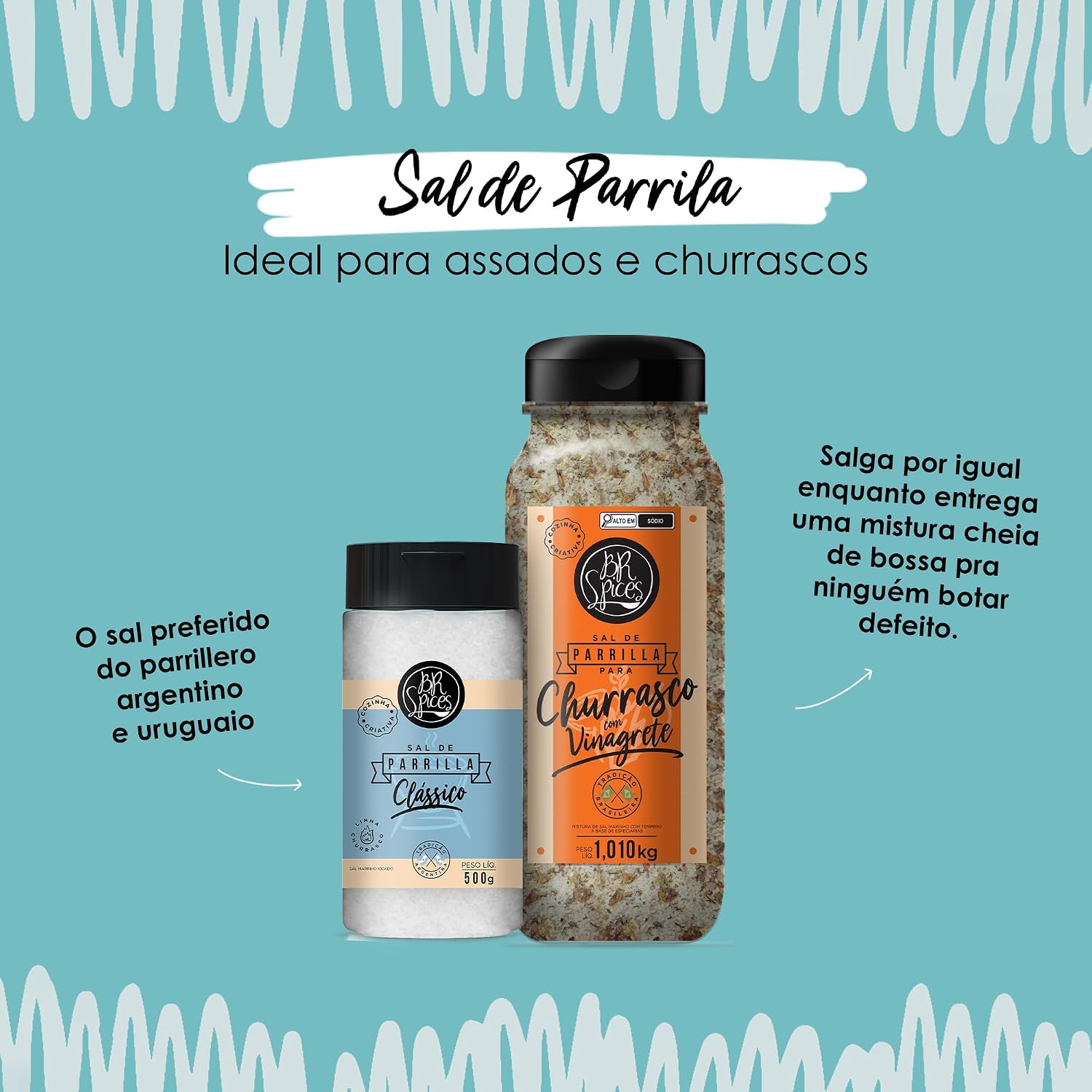 BrSpices - Sal De Parrilla Clássico BR Spices Pote 500G