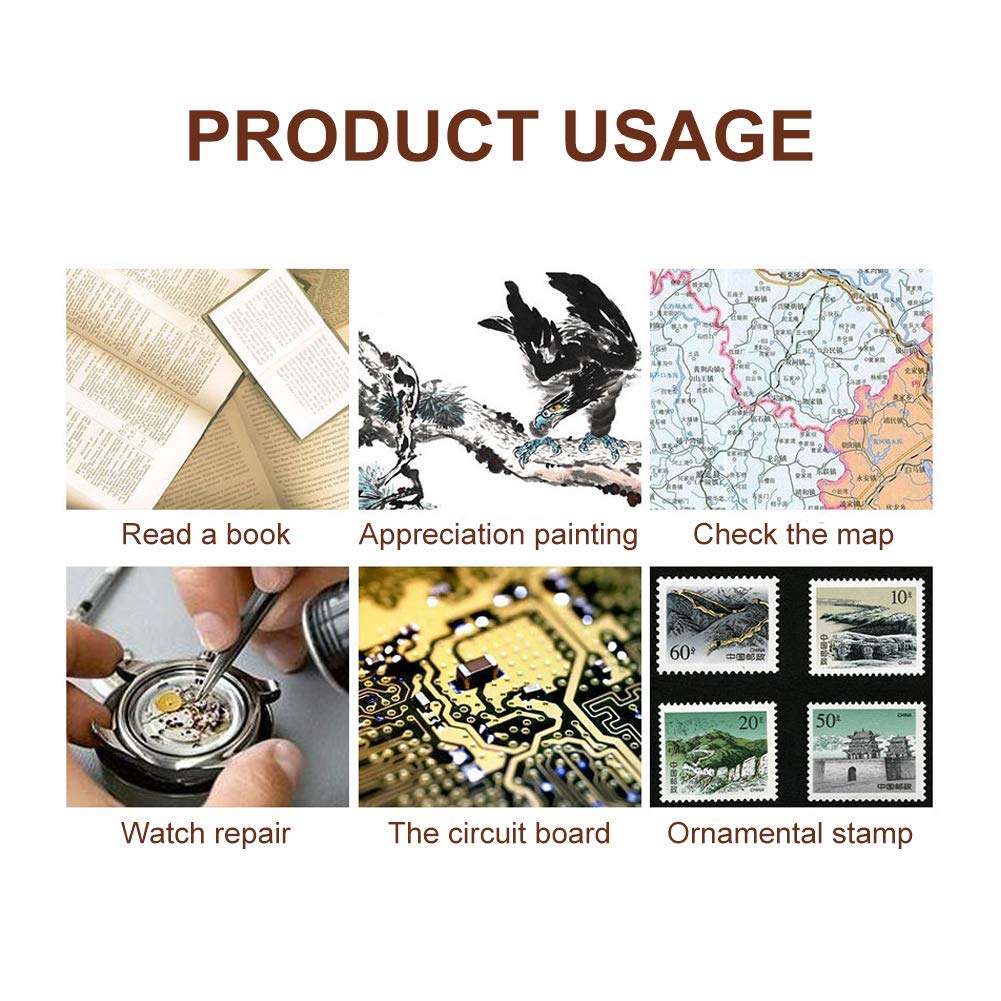 Loupe Lecture 30X 60X La Loupe Avec 33 Lumières LED Loupe LED Loupe En Anglais - Méga Loupe De Lecture Une Loupe USB Rechargeable Loupe De Lecture Pour Personne âgée