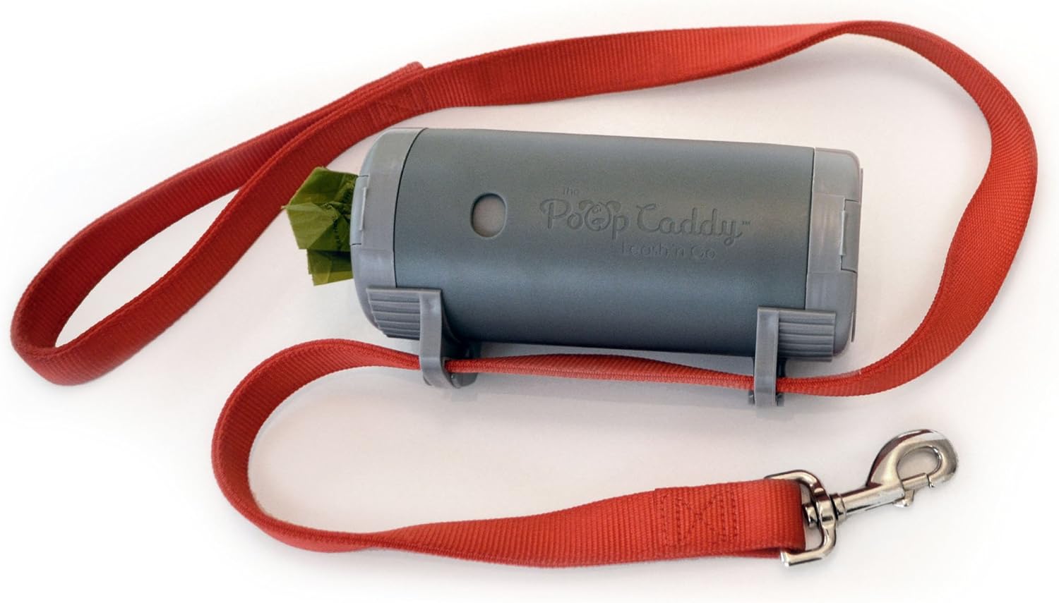 The Poop Caddy™ Leash n Go, Dog Waste Bag Holder, Hands