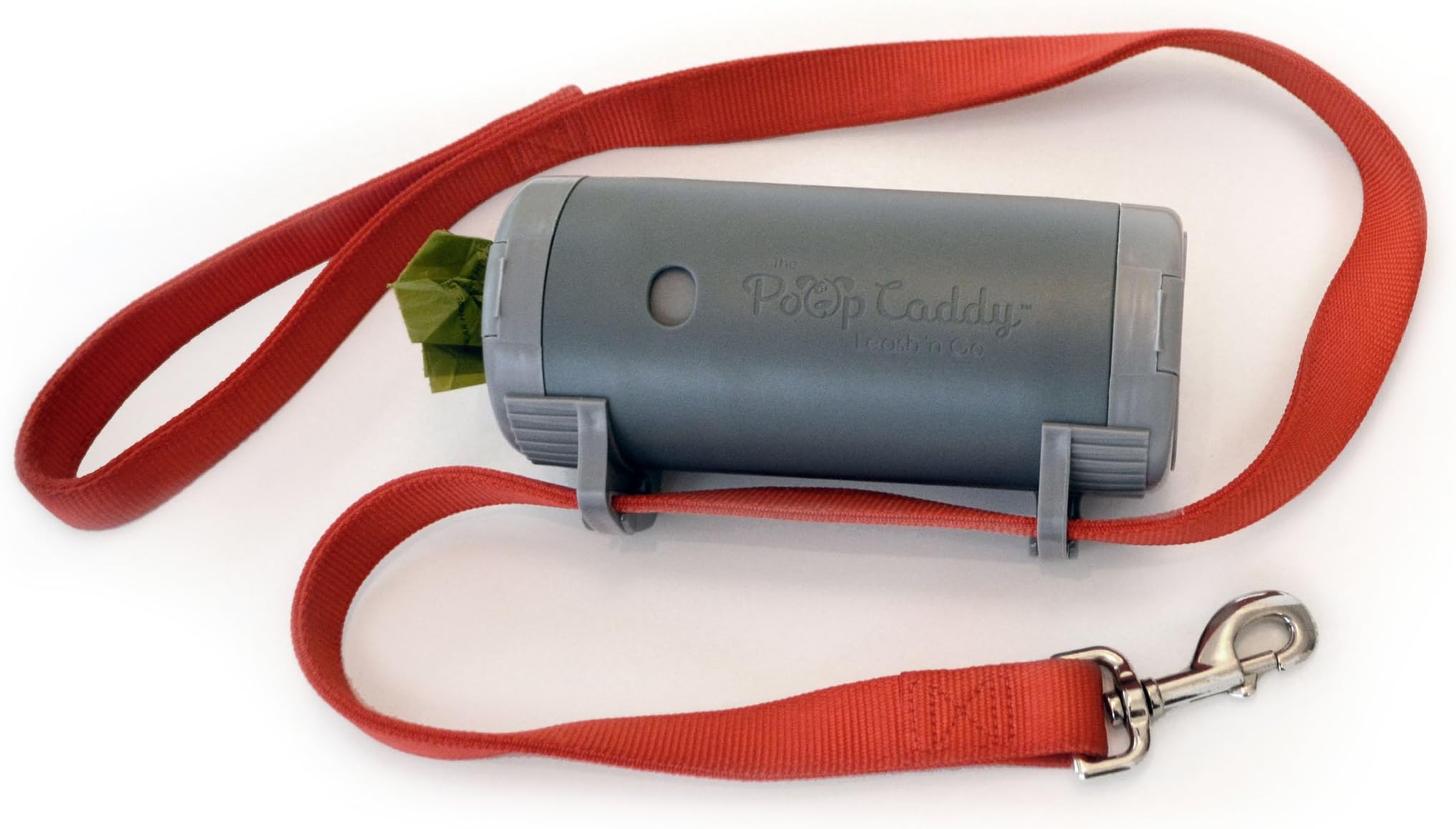 The Poop Caddyโข Leash n Go, Dog Waste Bag Holder, Hands-Free Dog Walking Leash Accessory