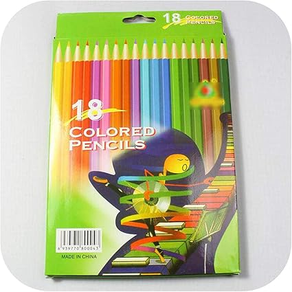 Amazon 安いです 生徒環境無鉛毒木製の子供たち18色鉛筆画ラピスラズリの色ラピスラズリドイツ White 色鉛筆 文房具 オフィス用品