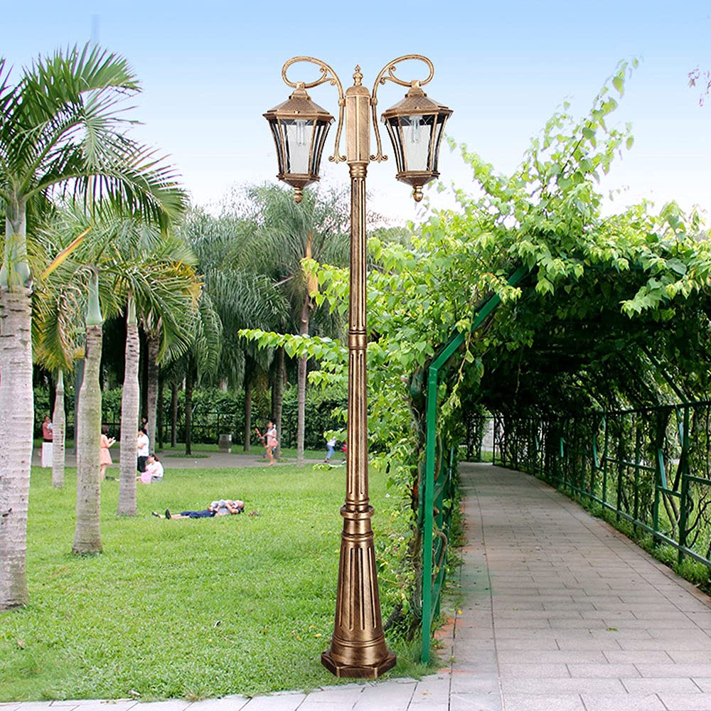 Latarnie zewnętrzne, latarnie uliczne Latarnie zewnętrzne Latarnie zewnętrzne Retro Światło o wysokim słupie Aluminiowe wodoodporne lampy słupowe Dziedziniec willi Antykorozyjne oświetlenie trawnika