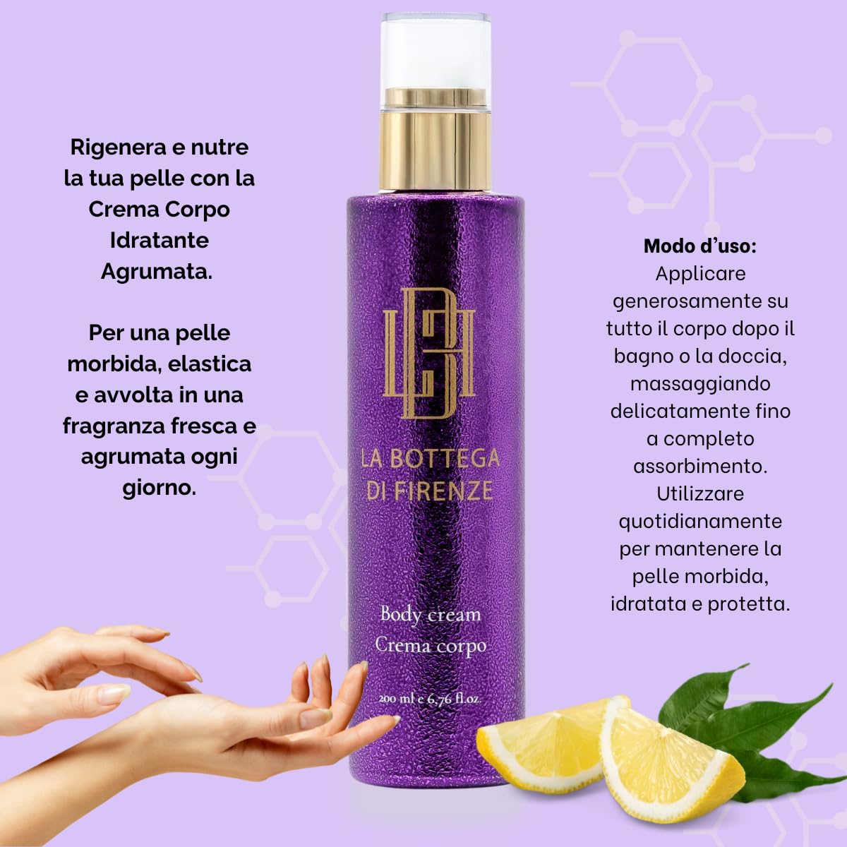 La Bottega di Firenze Feuchtigkeitsspendende Körpercreme 200 ml – tiefe Feuchtigkeit und intensive Nährstoffe