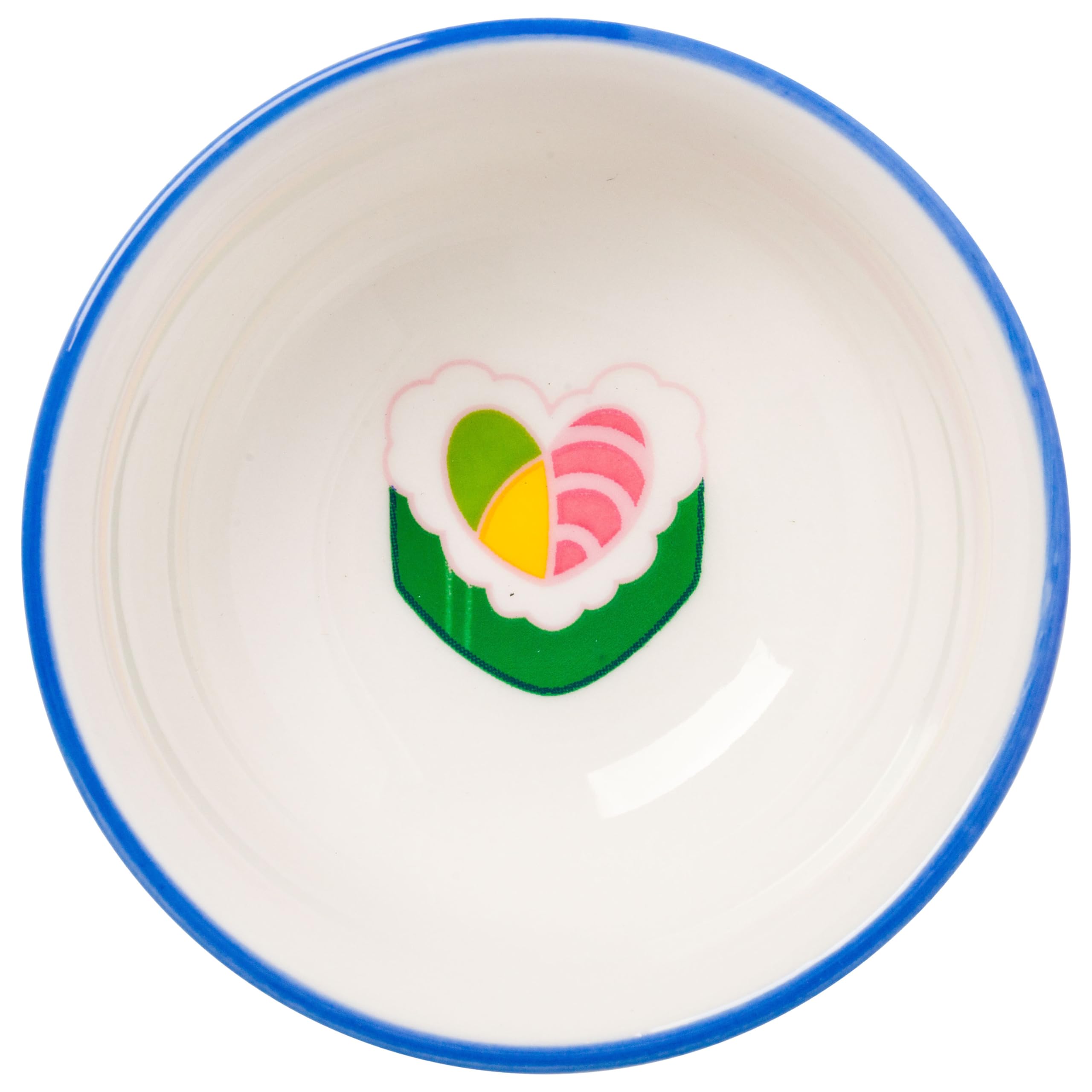 Silver Buffalo Sanrio Kawaii Ceramic Sushi Set with Dipping Sauce Dish and Matching Chopsticks: Care Bears Sushi and Ramen