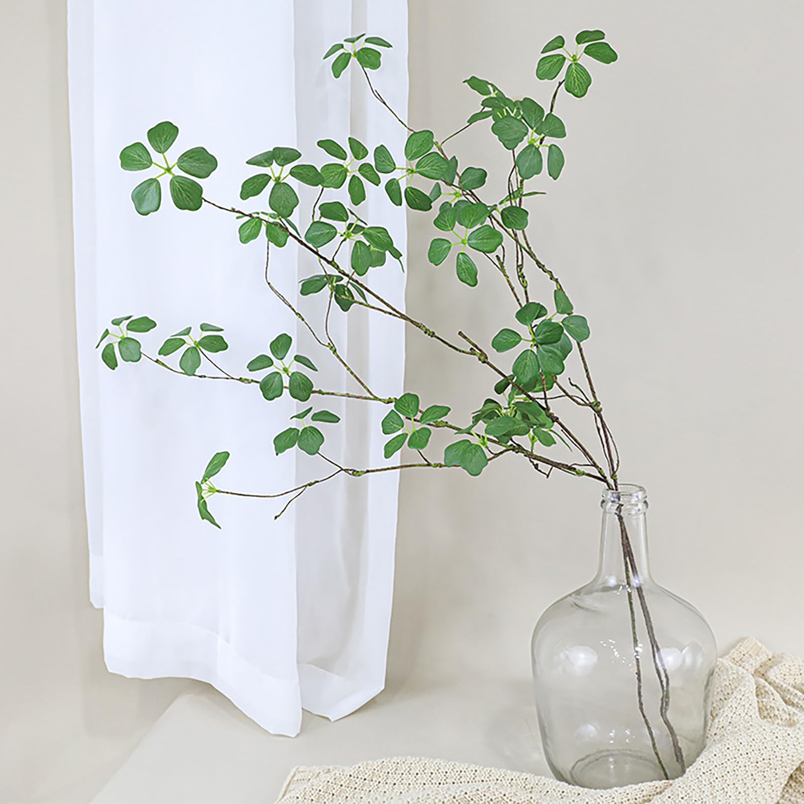 Charming Club フェイクグリーン 人工観葉植物 ドウダンツツジ 超 リアル 88cm 2本セット 造花 インテリア フェイクグリーン 卓上 アケビ風 切り分け可能 玄関 インテリア枝 花瓶無 店舗 撮影道具 室内 家庭 おしゃれ