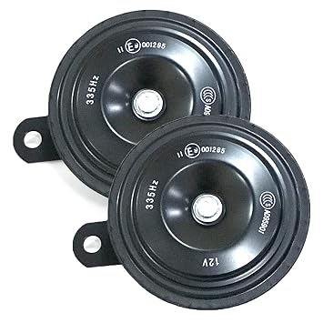 Oshotto FK-L90 electromagnetic 12V Disc Horn for All Cars (Set of 2, Black)