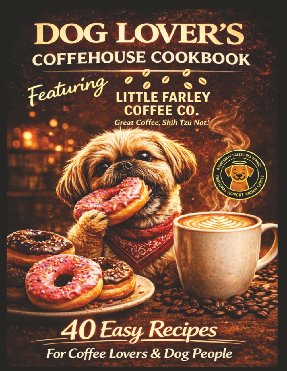 The Dog Lover's Coffeehouse Cookbook Featuring: Little Farley Coffee Co.™: 40 Recipes, Pastries, Cookies, Muffins, and Cozy Desserts Perfect with Coffee