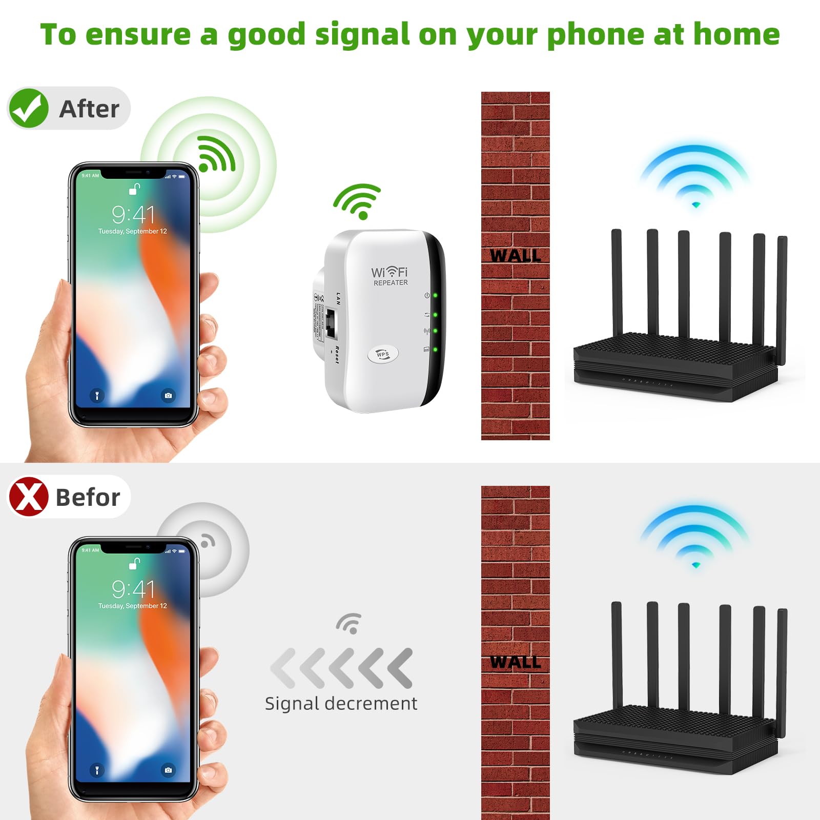 WiFi Range Extender 300Mbps Booter WiFi Extender Wi-Fi Repeater With Integrated Antennas Aprepeater Mode And Wps Function Support Wifi Repeater With Ethernet Port I2838812365