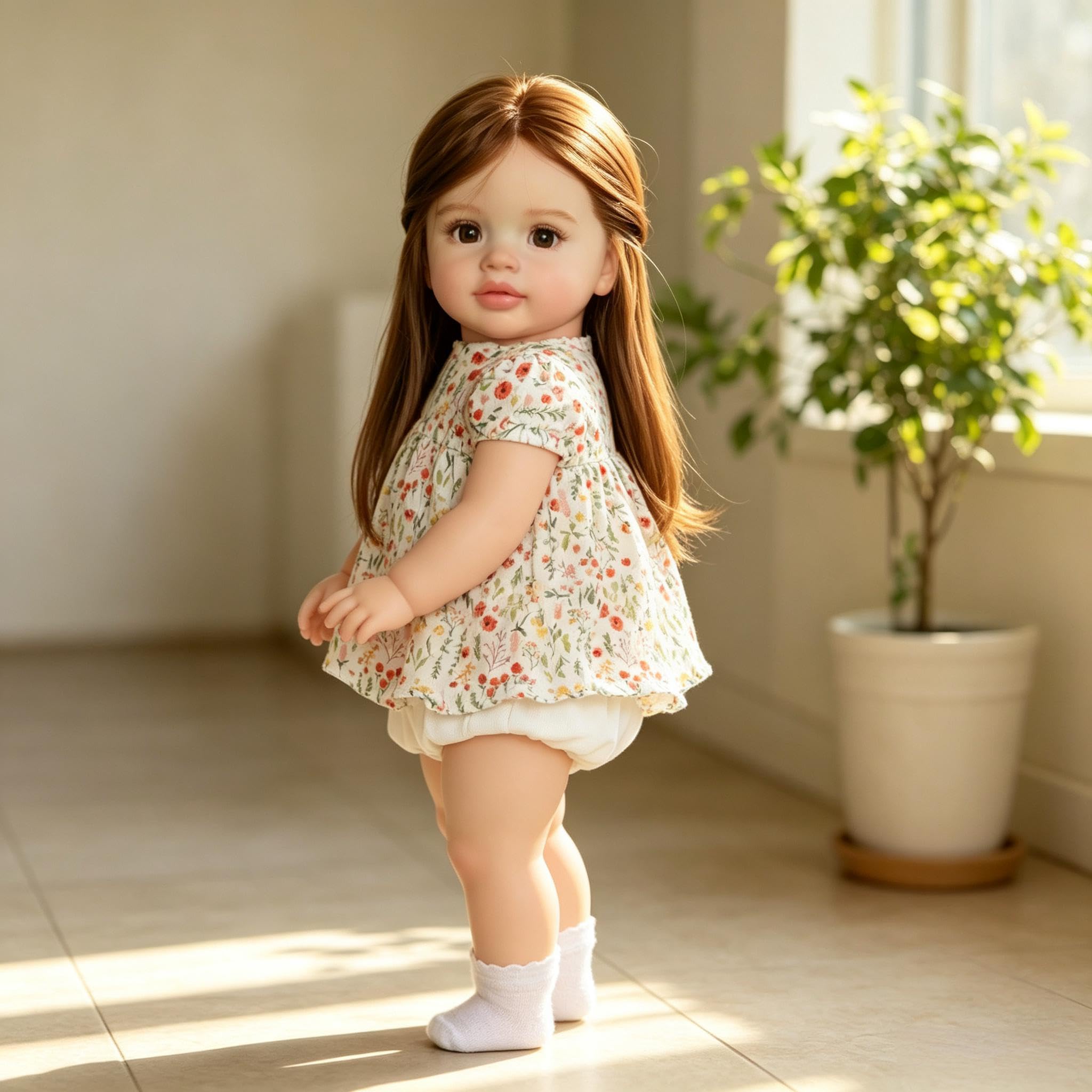 RXDOLL Realistyczne lalki Reborn Baby Dolls Girl Pippa, duży rozmiar Reborn maluch, miękka tkanina winylowa, realistyczna mała dziewczynka, która wygląda jak prawdziwe życie lalki niemowlęce z