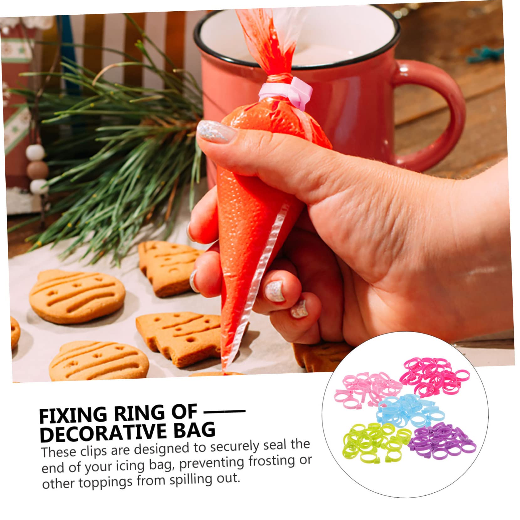 Cabilock 400pièces De Scellement pour Poches à Douille Plastique Accessoires De Pâtisserie Réutilisables pour Icing Et Décoration De Gâteaux