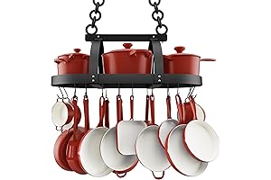 KES Matte Black Pan Hanging Rack