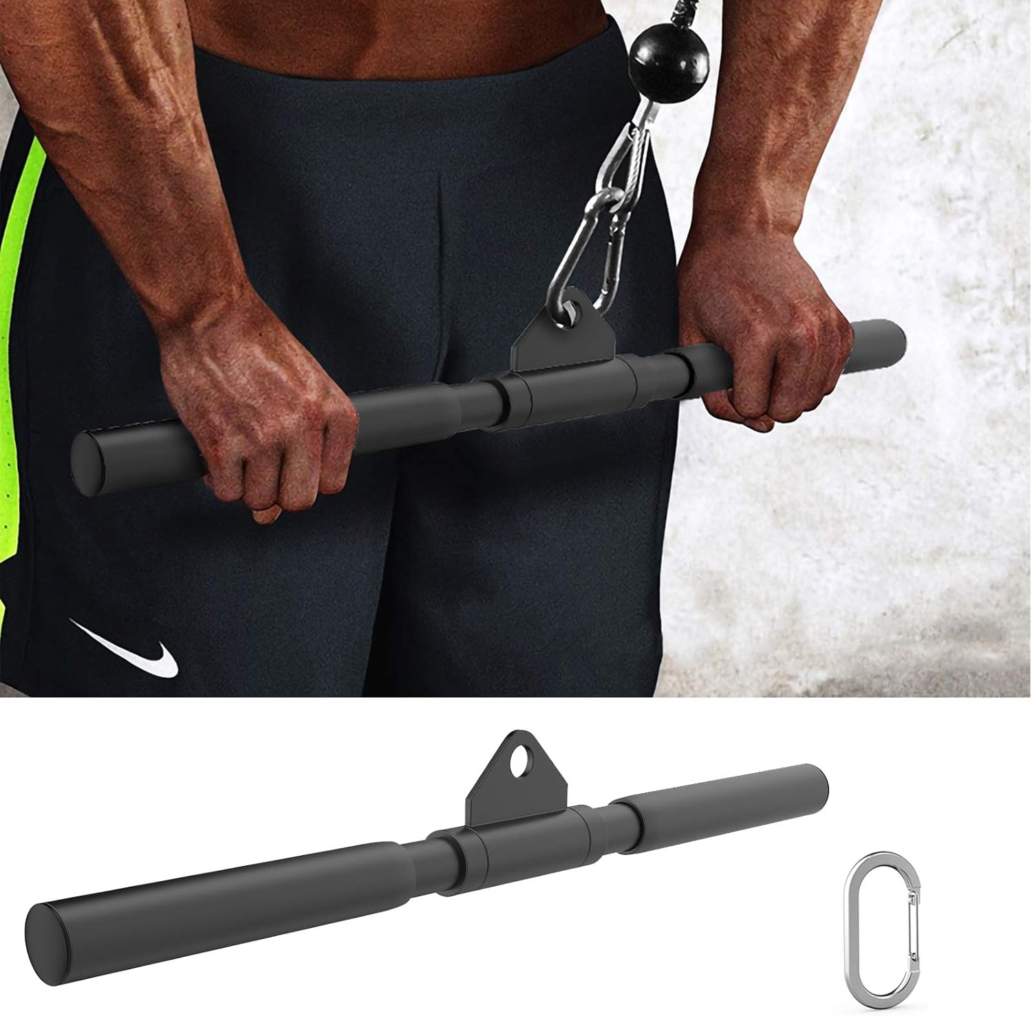 Amazon.com : DOHOO Straight Bar Cable Attachments for Gym, LAT Pull ...