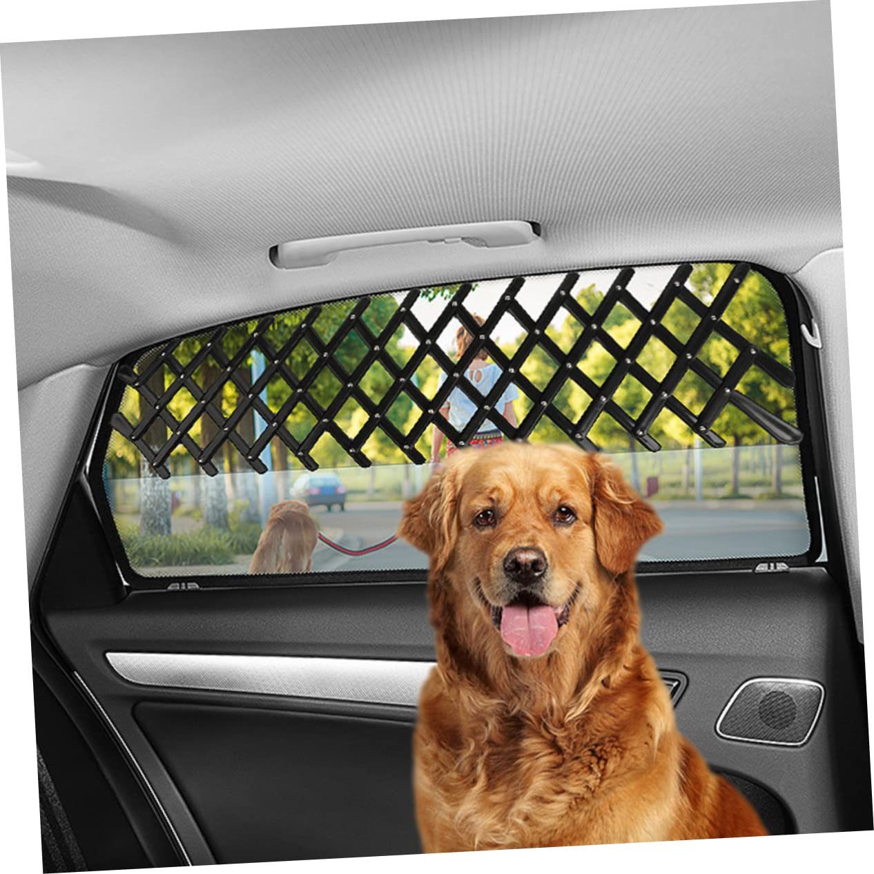 Toyvian Fence Pet Window Dog Outdoor Fence Pet Travel Fence Car Window Pet Gate Easy Install Retractable