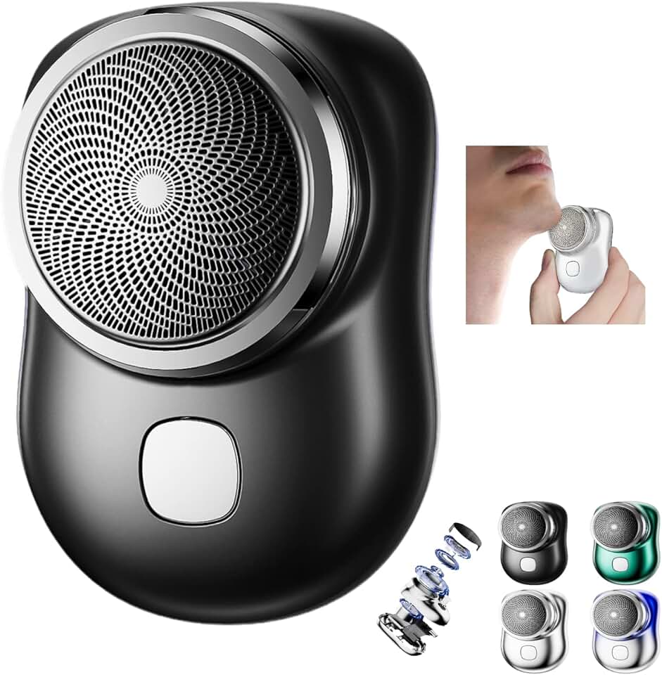 Mini barbeador elétrico portátil, barbeador elétrico portátil de 2023, barbeador elétrico Magic USB mini para homens, barbeador elétrico recarregável para homens, barbeador elétrico para barbear o