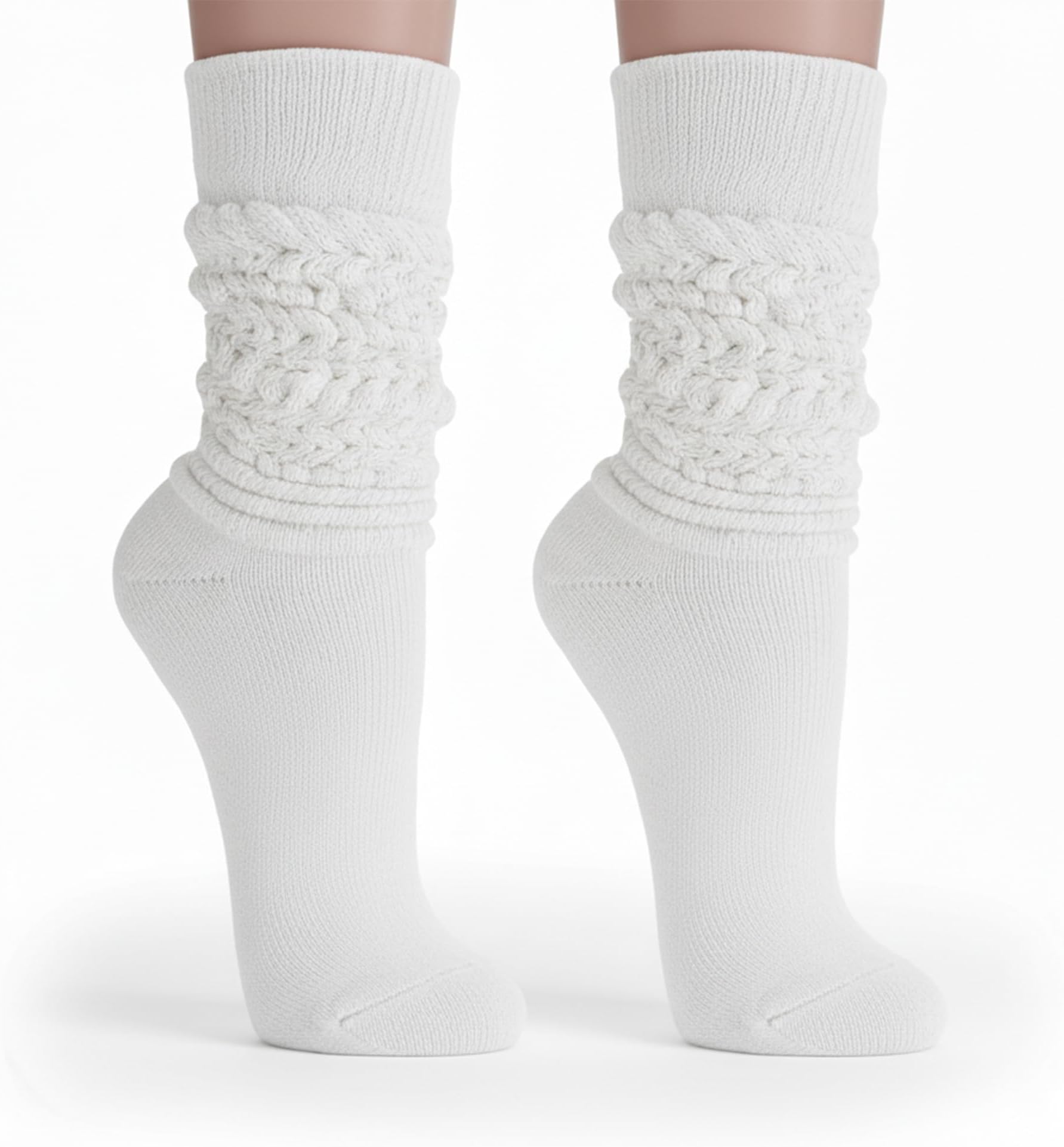 Slouch Socks for Women 3 Pairs Cotton Scrunch Slouchy Socks Extra Long 21 Inch Retro 80s Boot Socks