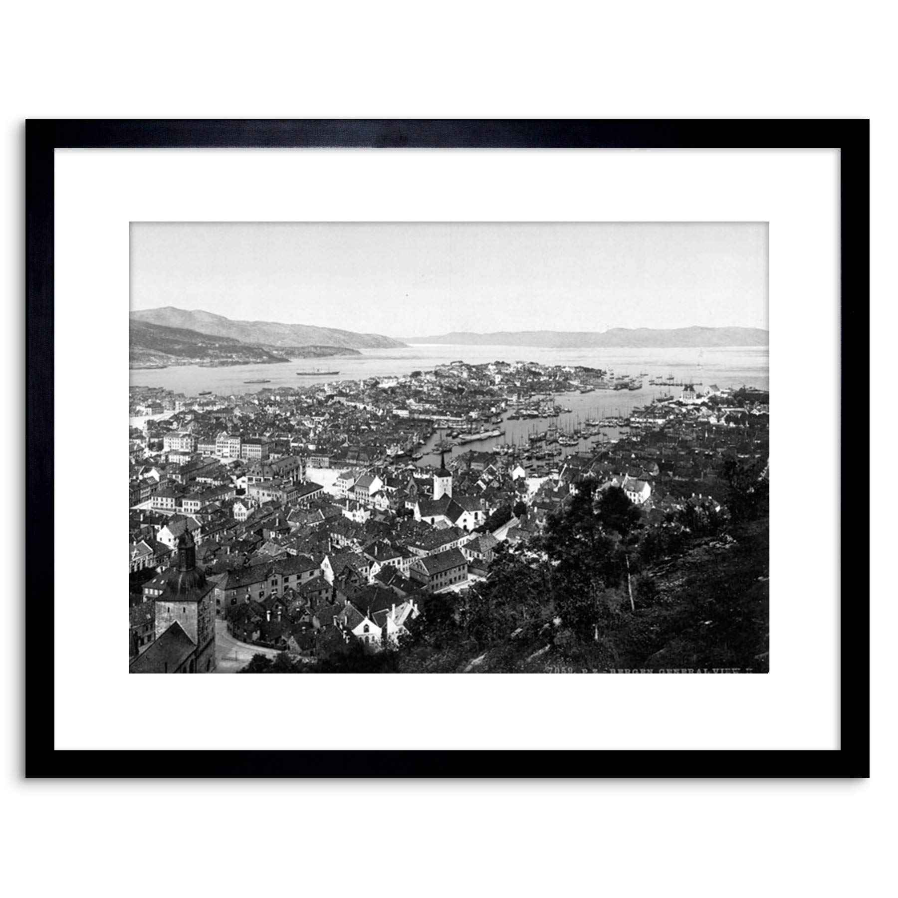 Wee Blue Coo VINTAGE PHOTO BERGEN NORWAY 1905 HISTORY OLD FRAMED PRINT F97X2789