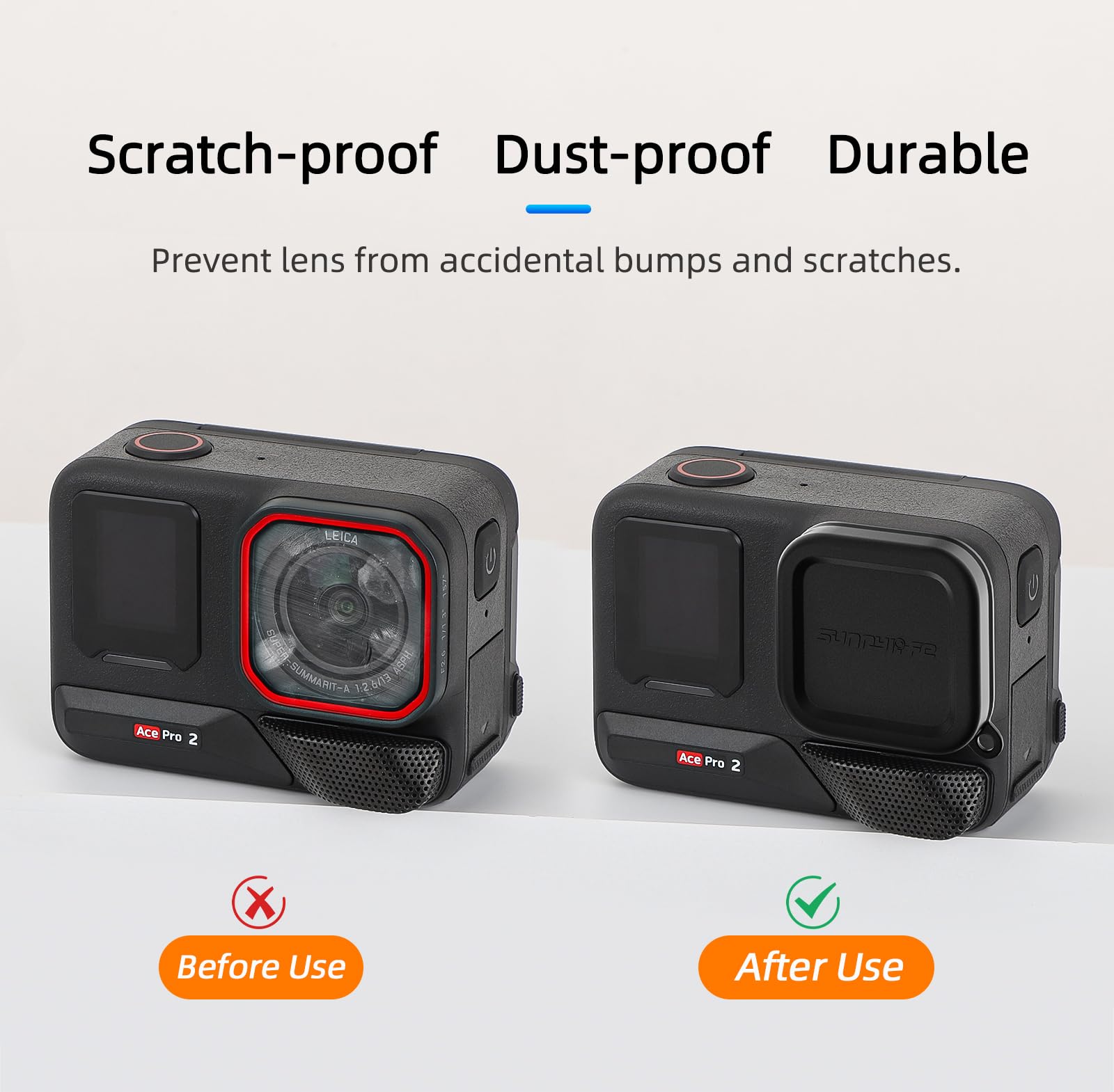 Protettore del cappuccio dell'obiettivo del silicone per Insta360 Ace Pro2, copertura protettiva della lente della macchina fotografica di sport gli accessori di per Insta 360