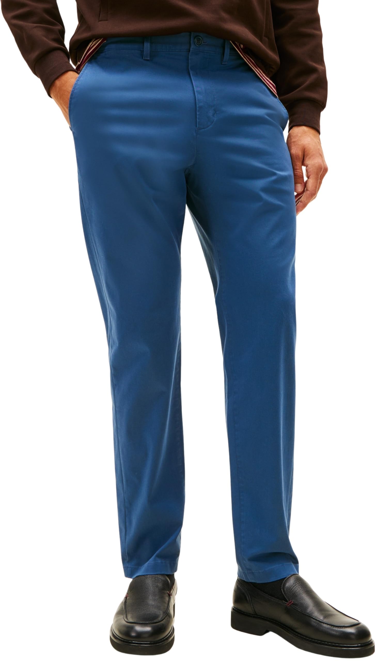 Tommy Hilfiger Herren Chino Hose Harlem Essential Twill Tapered Fit, Blau (Aegean Sea), 36W/36L