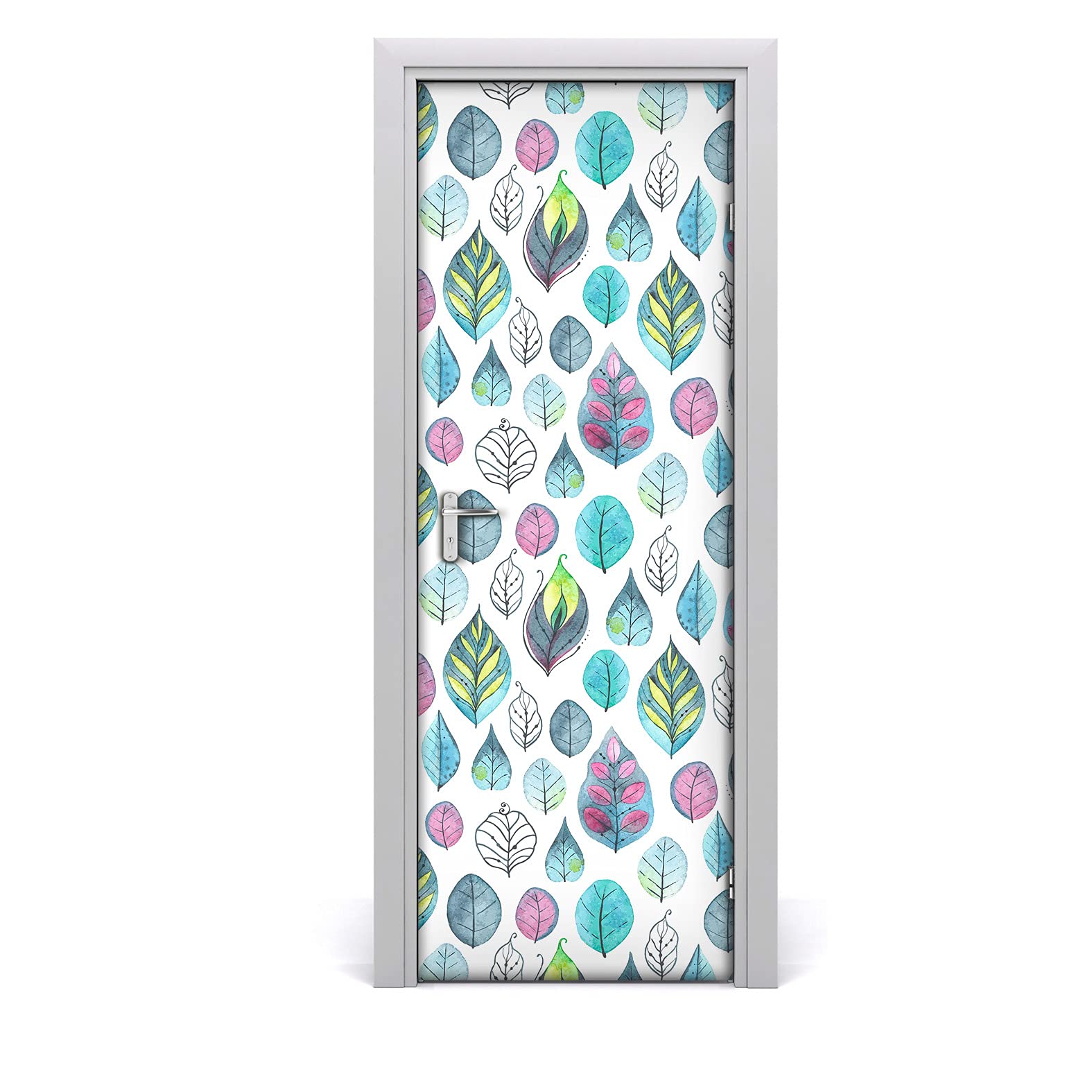 Rénover une porte abîmée avec le papier peint sur la porte Coloray 85x200