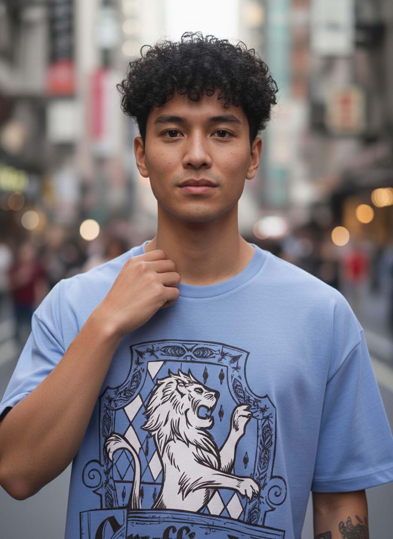 Lymio Camiseta de manga larga para hombre, cuello redondo, camiseta estampada (T-91-94)