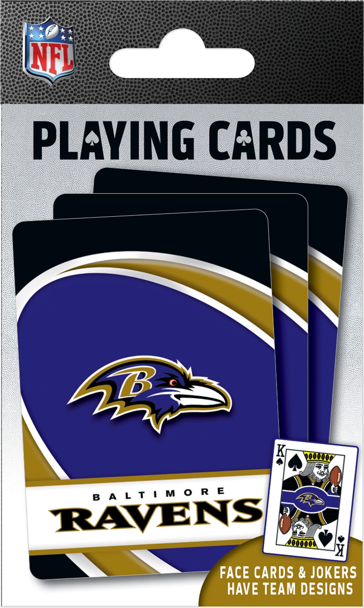 Masterpieces NFL Playing Cards – Officially Licensed Baltimore Ravens Football Deck for Adults and Kids – Premium Team Collectible Poker Game Set – Perfect Birthday or Holiday Baltimore Ravens Gifts