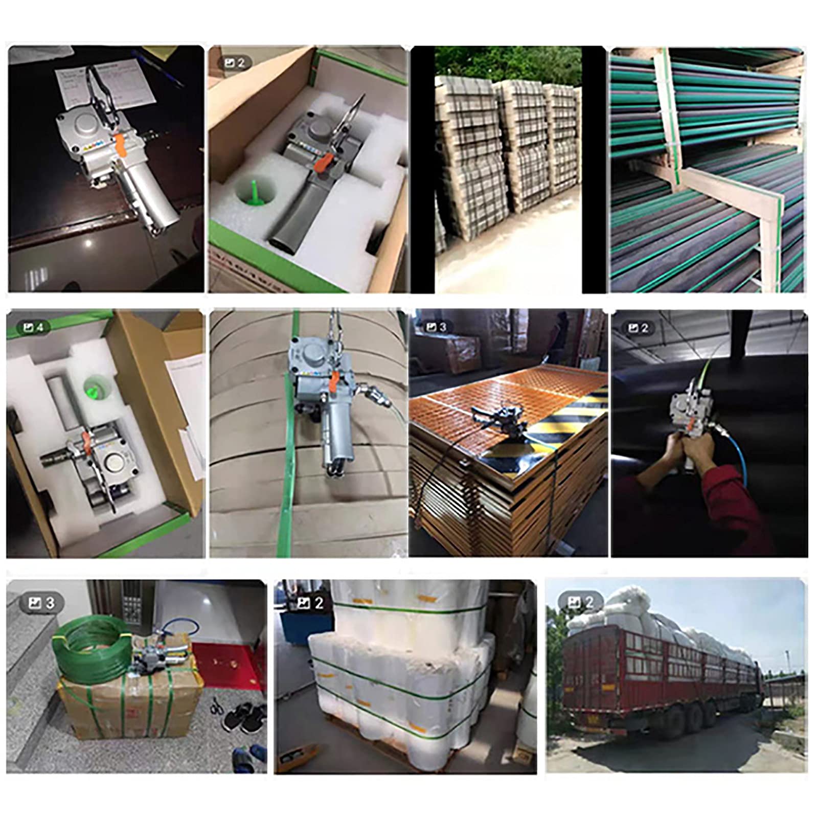 Cercleuse pneumatique, Tension maximale : 3 500 N, Outil de cerclage d'emballage Portable, 25 MM-B