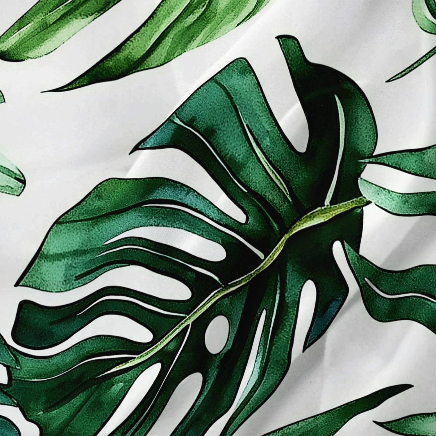 Dwustronna poszwa na kołdrę Pojedyncze liście Akwarela Miękki i łatwy w pielęgnacji zestaw pościeli 240 x 220 cm z 2 poszewkami na poduszki z mikrofibry dla dzieci Nastolatki Dorośli Zielony