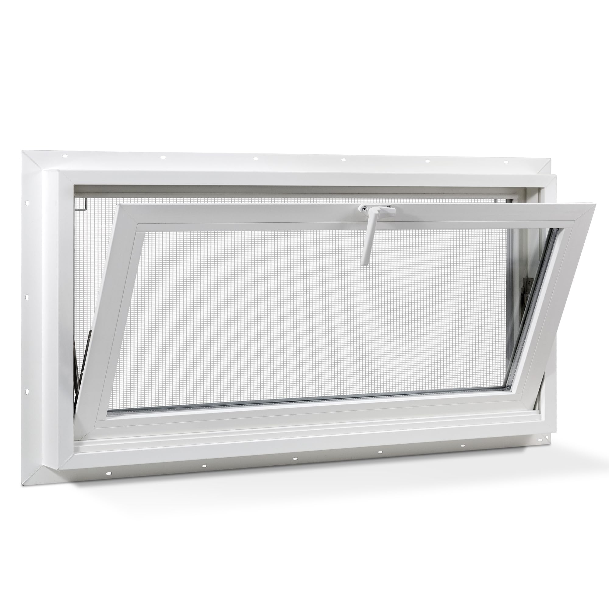 Ventana de baño con vidrio templado aislado y marco de vinilo para evitar humedad