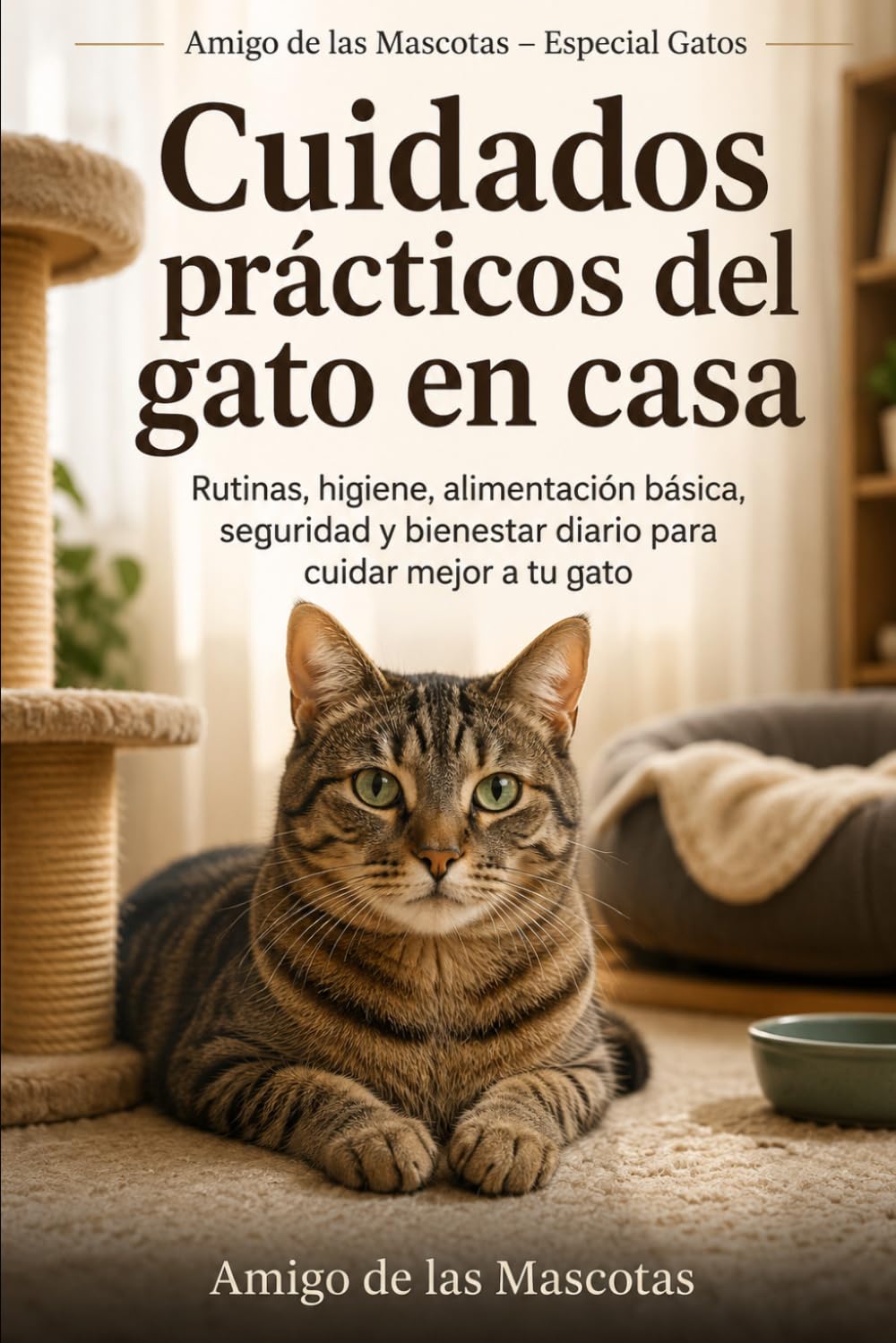 Cuidados prácticos del gato en casa: Guía práctica de cuidados felinos: alimentación básica, higiene, arenero, rutinas, seguridad en casa y bienestar diario