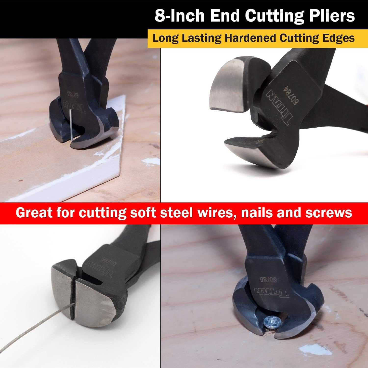 Titan 60786 2-Piece End Cutting Pliers Set