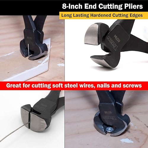 Miniatura 4 de Titan 60785 Alicates de corte de extremo de 8 pulgadas