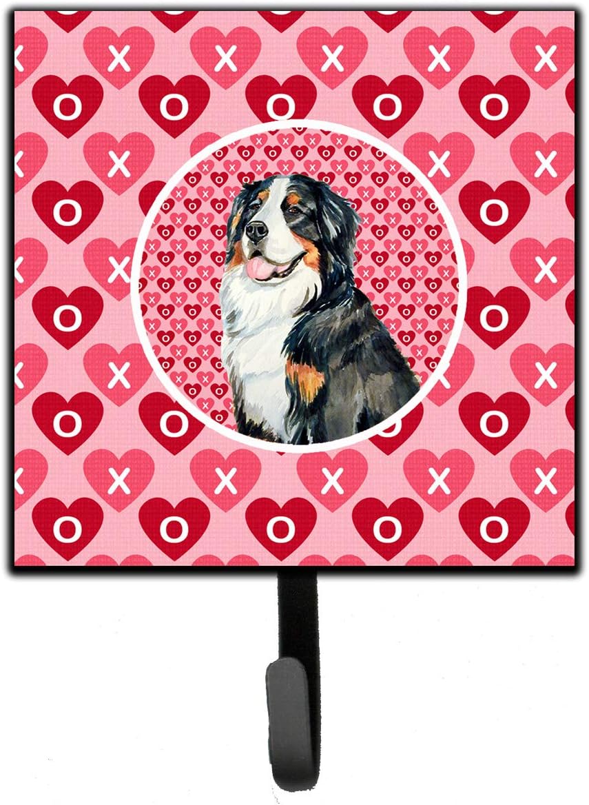 Caroline's Treasures LH9154SH4 Bernese Mountain Dog Valentine's Love and Hearts Leash or Key Holder, Small, Multicolor