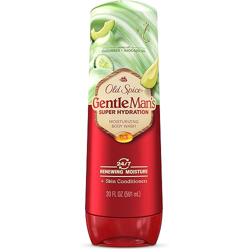 Old Spice Super Hydration Body Wash GentleMan’s Blend, Cucumber + Avocado Oil Scent for Deep Cleaning and 24/7 Renewing Moisture, 20 oz
