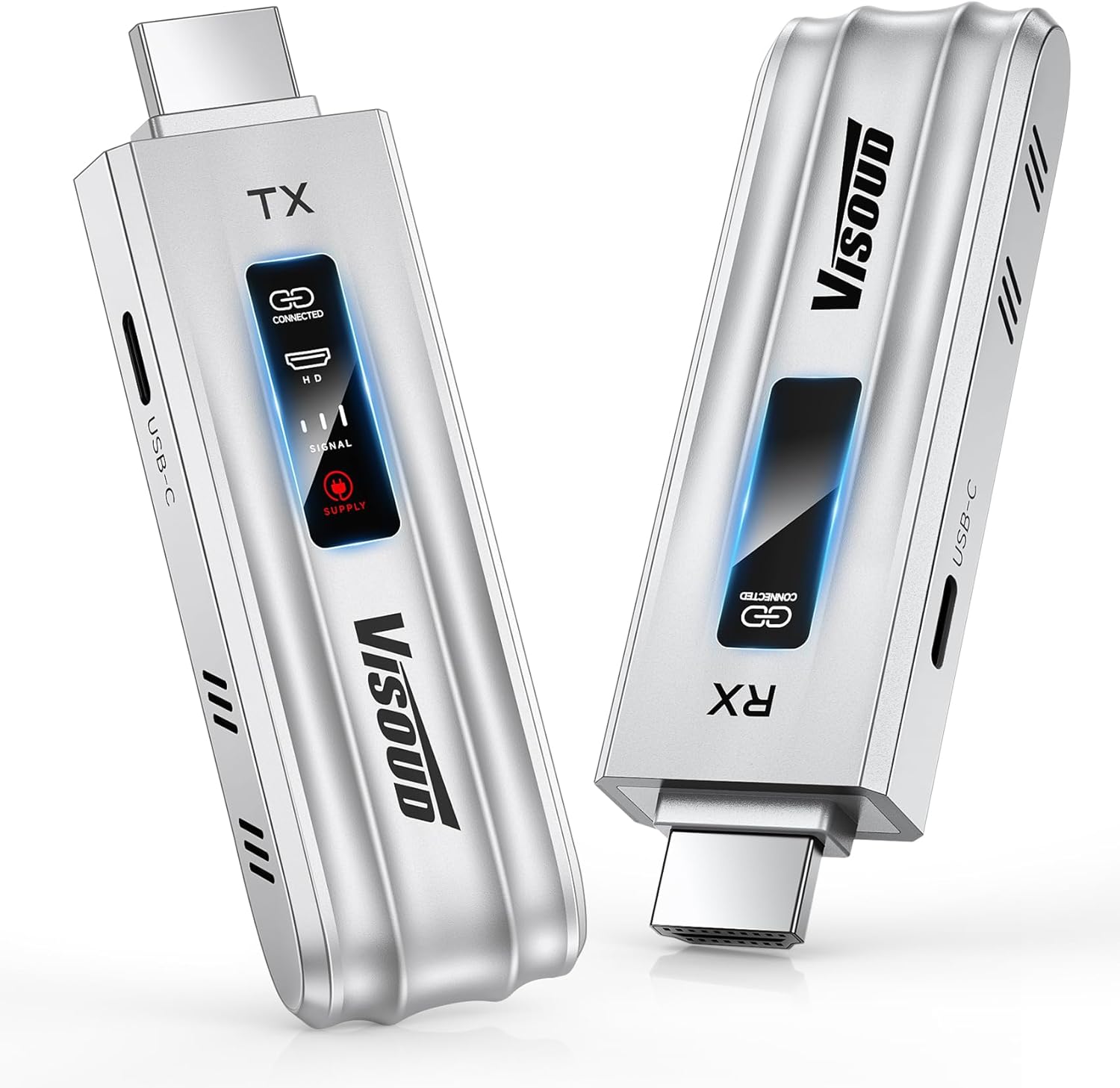 Wireless HDMI Transmitter and Receiver, 2026 Upgraded 328FT/100M, Wireless HDMI 4K Decode 1080P@60Hz Output Zero Latency, Plug&Play Dual-Band 5.8+2.4G Video and Audio for PC/Laptop/TV/Monitor