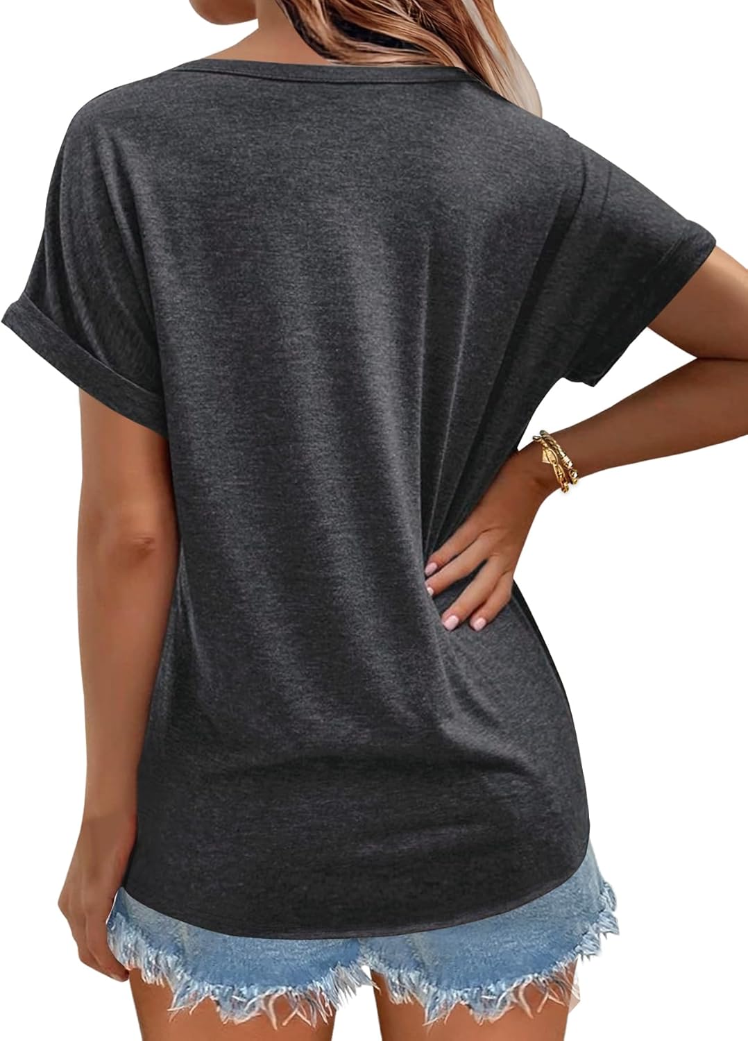 Women's Floral T-Shirts V-Neck Dandelion Sun Flower Graphic Casual Tee Boho Tops Cute Wildflowers Shirts - Image 2