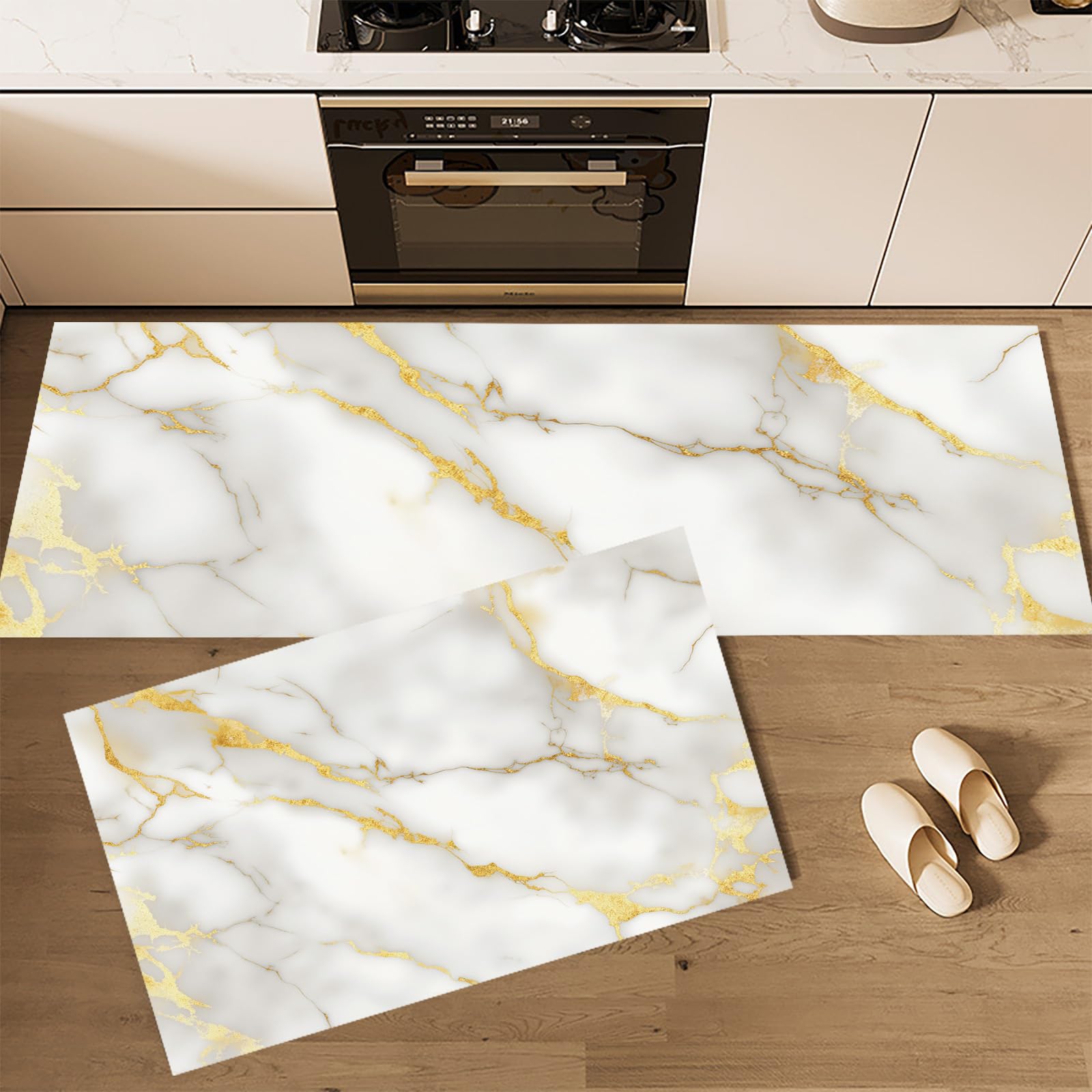 Tapis de cuisine antidérapants lavables et ergonomiques lot de 2