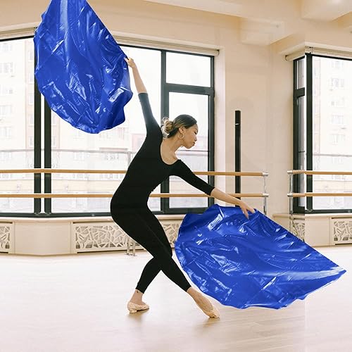 Miniatura 6 de 2 banderas de alabanza y danza, banderas de adoración semicírculo de 55 x 36 pulgadas con 2 banderas telescópicas de alabanza para niños,