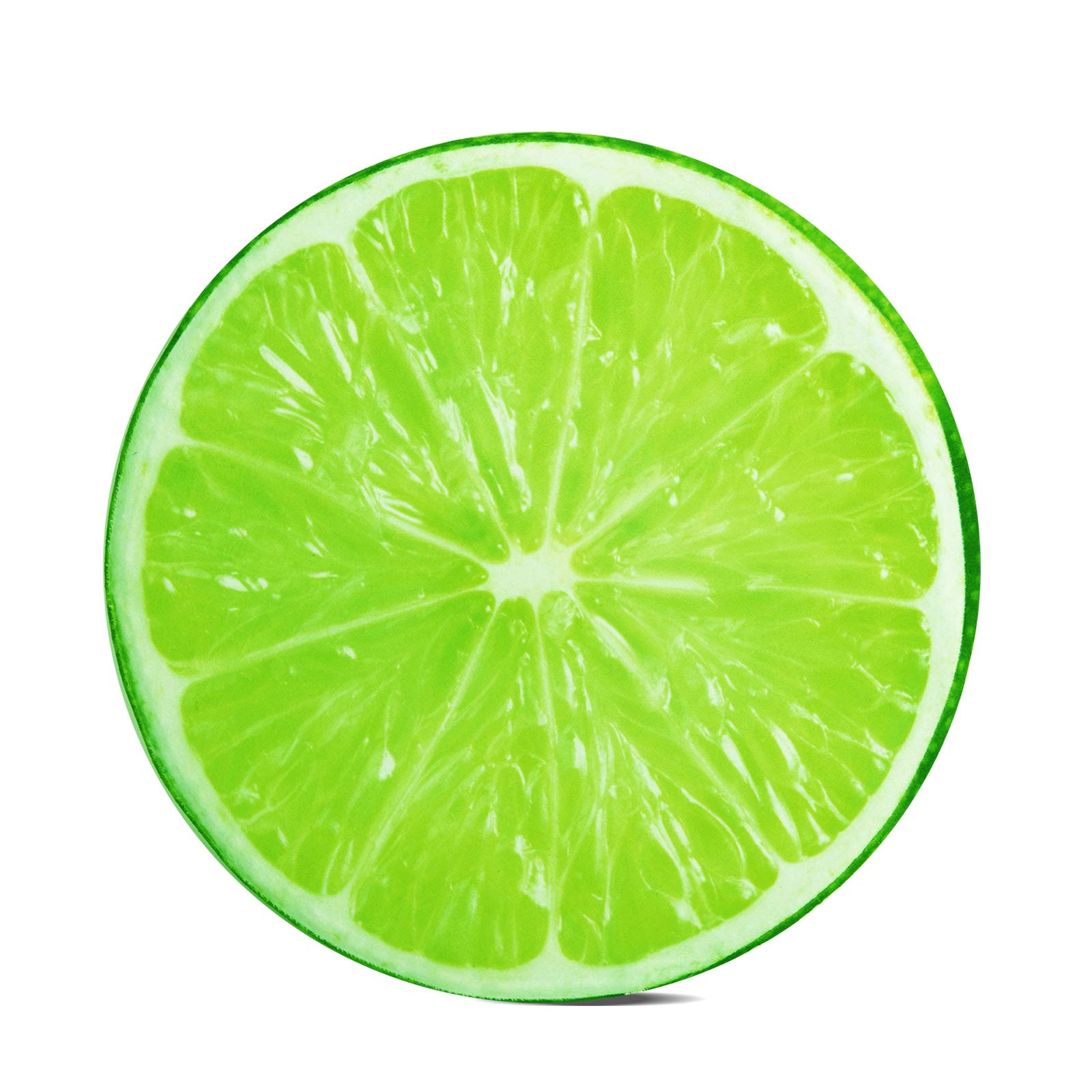 HYSEAS Round Throw Pillows 14 Inch Lemon, 3D Print Decorative Plush Funny Fruit Stuffed Cushions Toy Seat Pad for Couch, Chair, Floor, Sofa