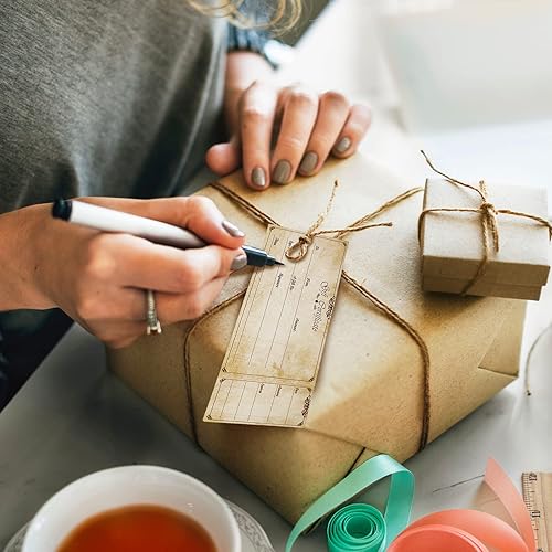 Miniatura 3 de Sinmoe 50 juegos de certificados de regalo para negocios con 50 sobres en blanco, tarjetas de certificado de regalo con nombre y dirección rústicas