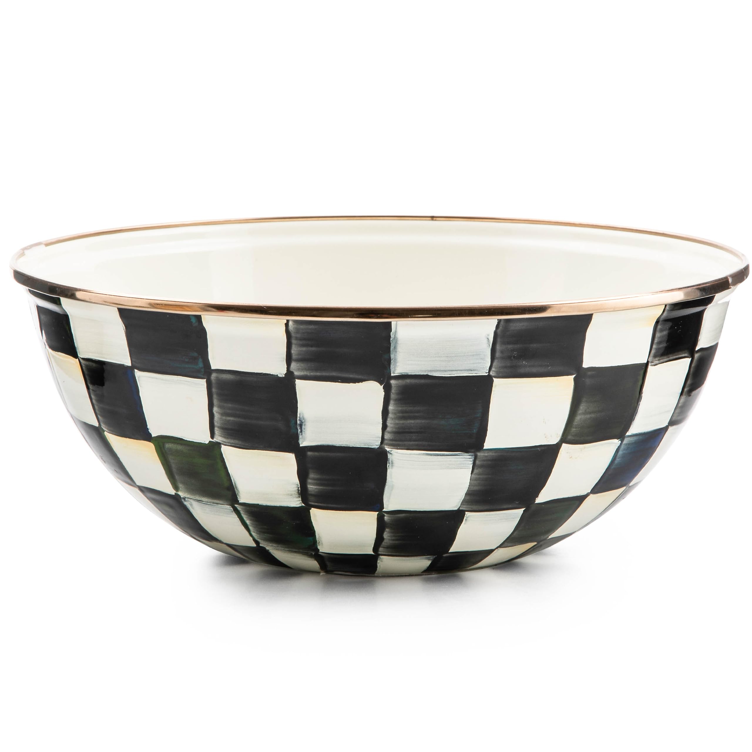 MacKenzie-Childs Enamel Everyday Bowl - Courtly Check Pattern