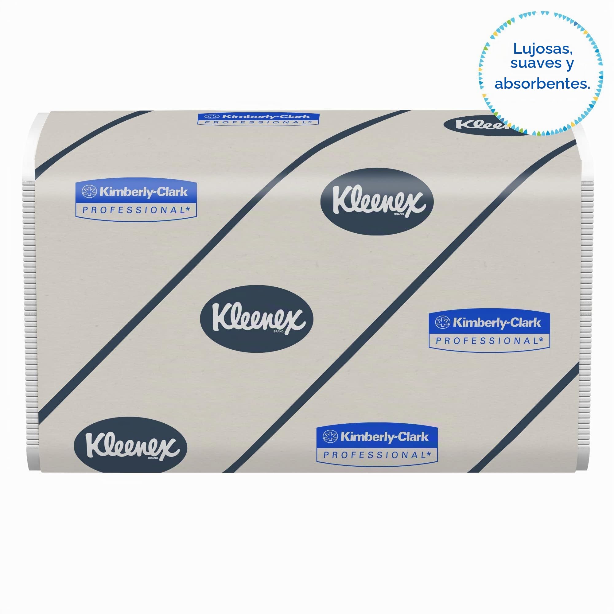 Kleenex Ultra 6772 Toallas Secamanos Interplegadas, 30 paquetes x 94 toallas de color blanco y 2 capas