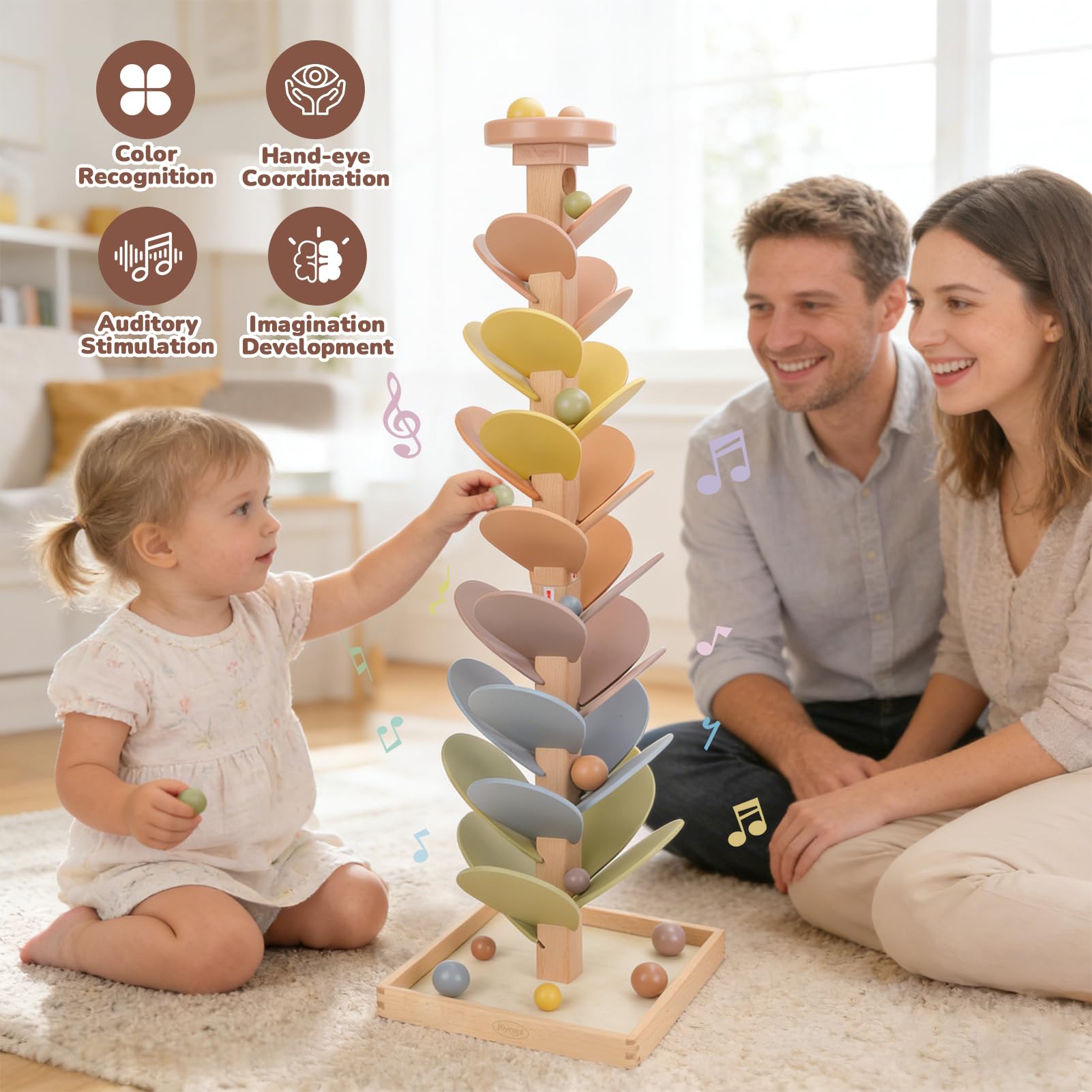 Joyreal Montessori zabawka dla dzieci w wieku od 3, 4, 5 lat, drewniana zabawka dla chłopców i dziewczynek